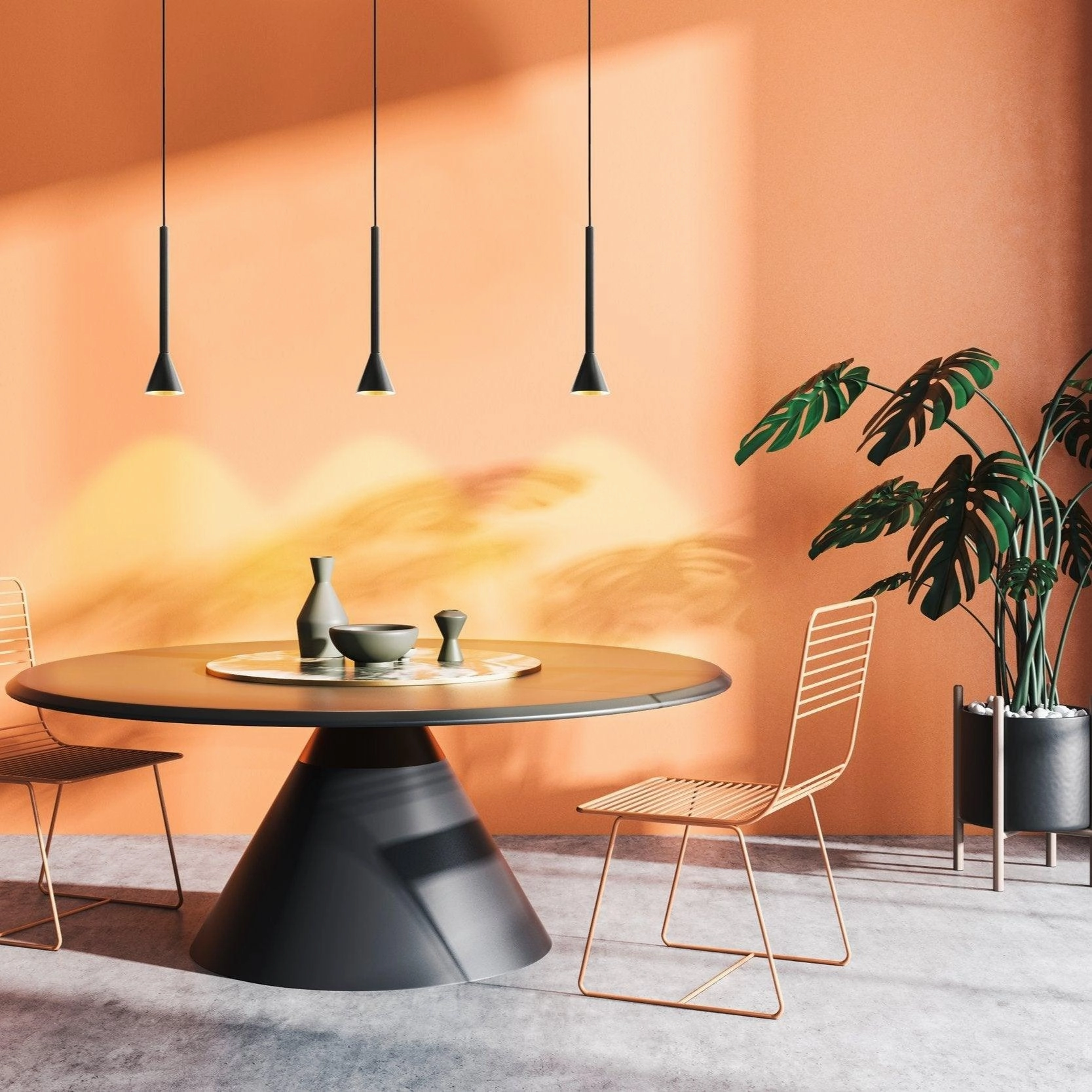 Eglo Tb Cortaderas Black Metal Track Ceiling Pendant sleek LED ceiling lamp