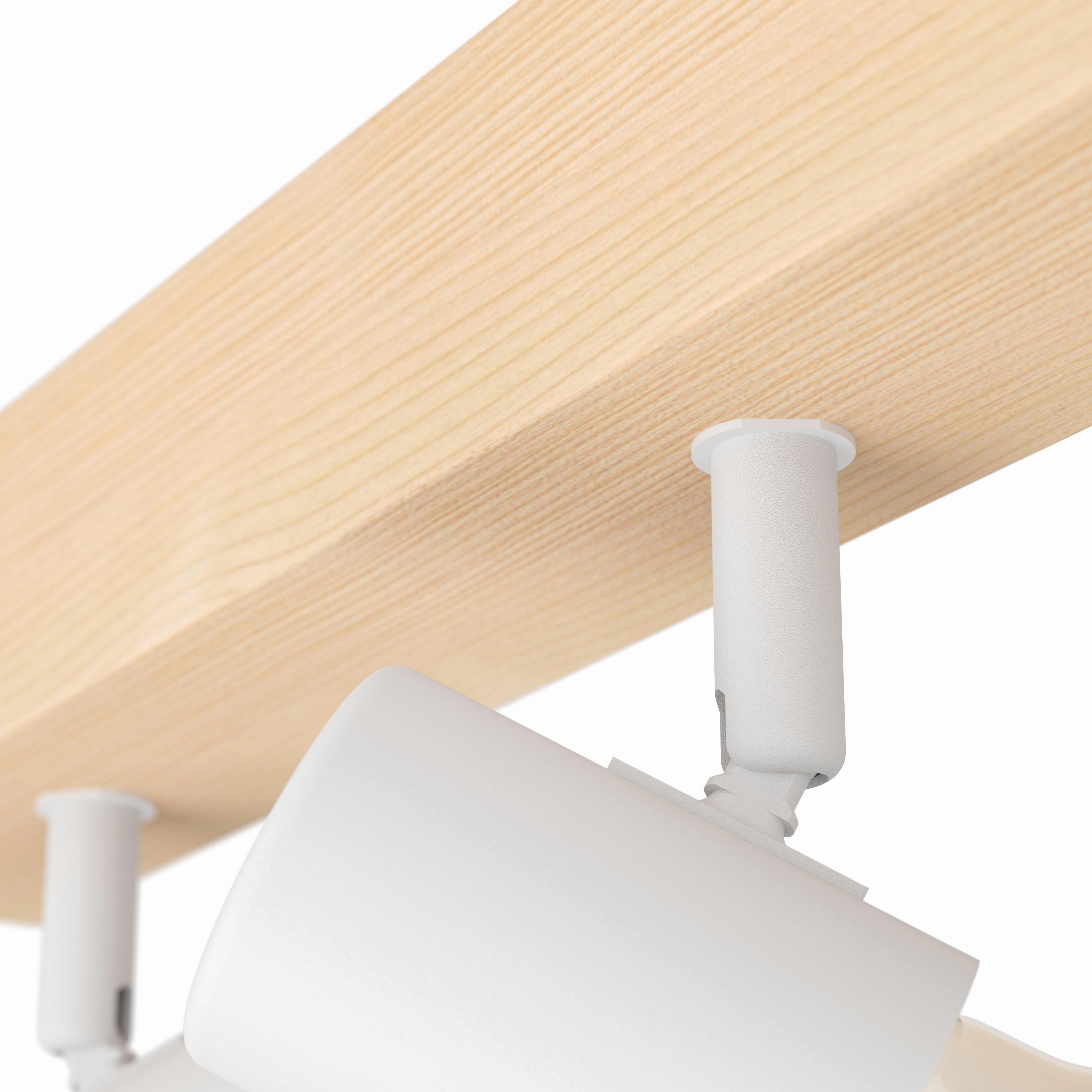 Eglo Townshend 3 Wood & White 3 Light Spotlight