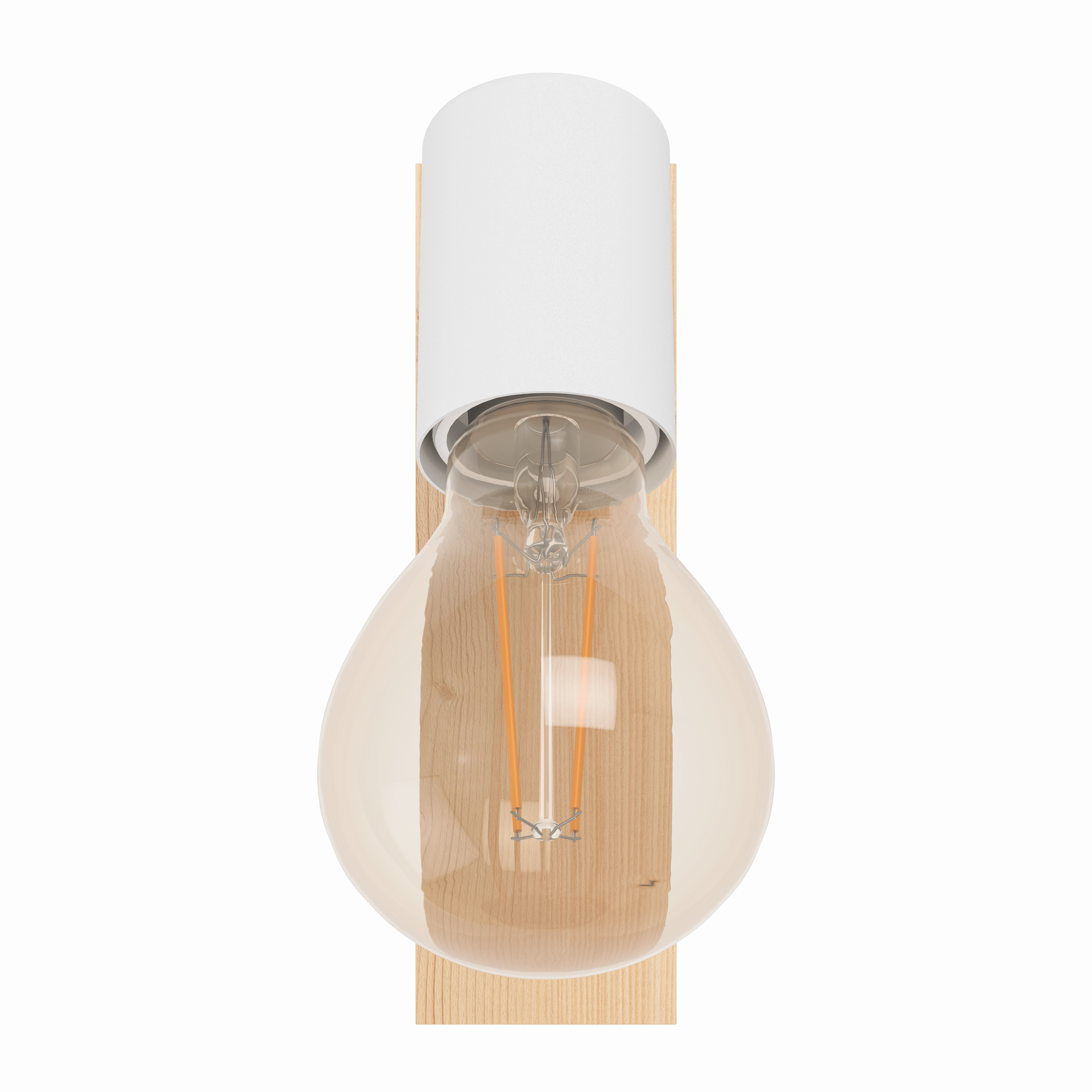 Eglo Townshend 3 Wood & White Wall Spotlight