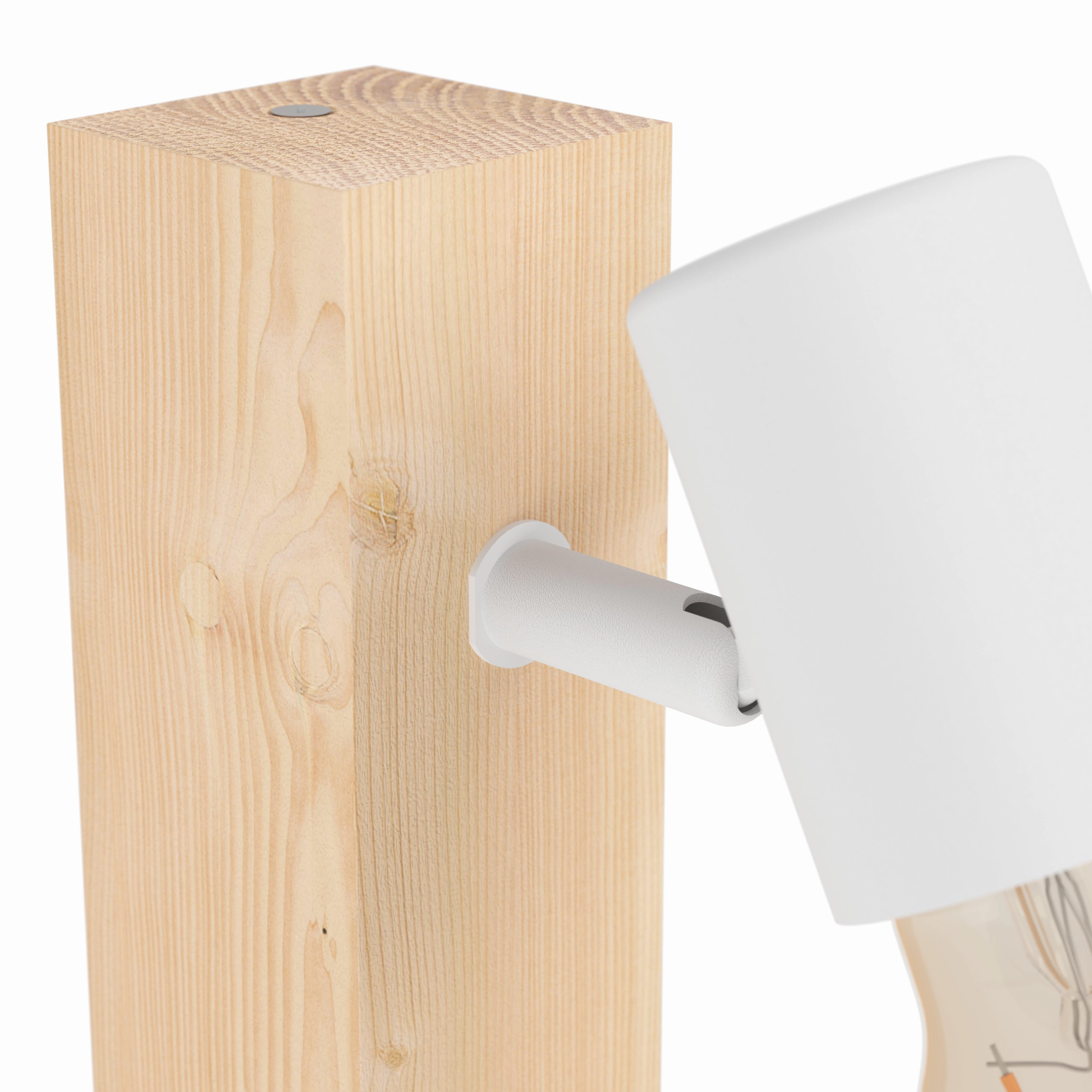 Eglo Townshend 3 Wood & White Wall Spotlight