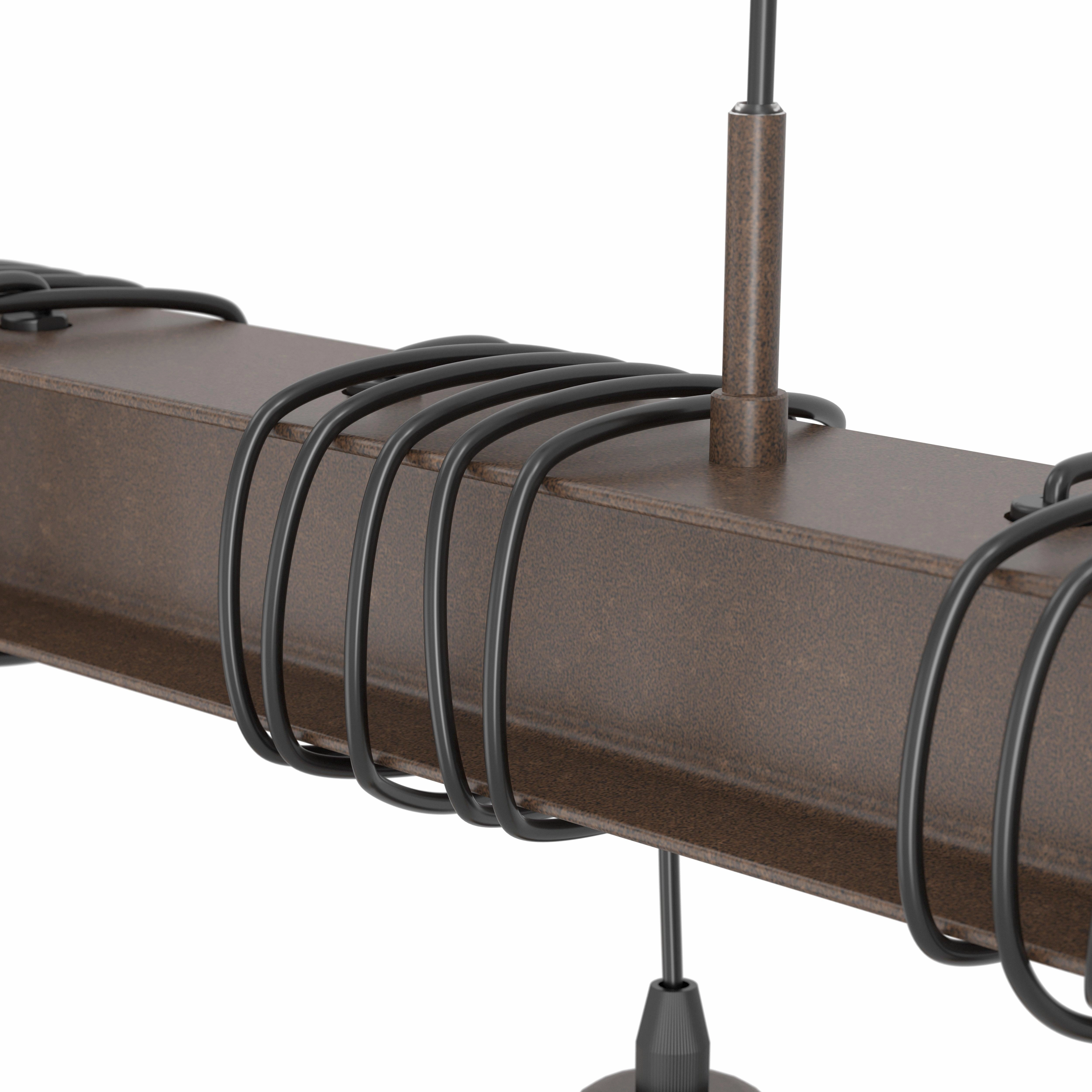 Eglo Townshend 4 4 Light Brown Letal Bar Ceiling Pendant
