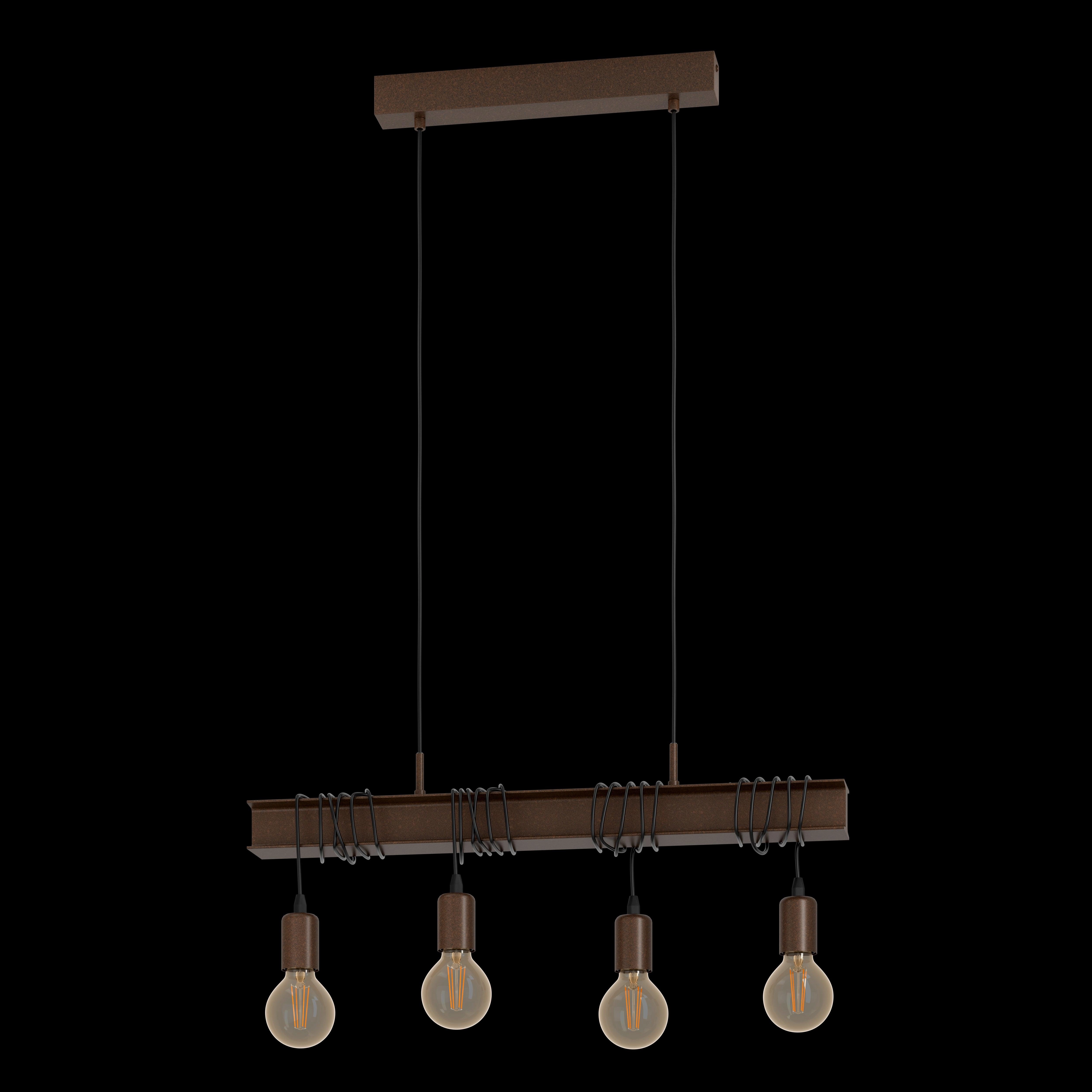 Eglo Townshend 4 4 Light Brown Letal Bar Ceiling Pendant