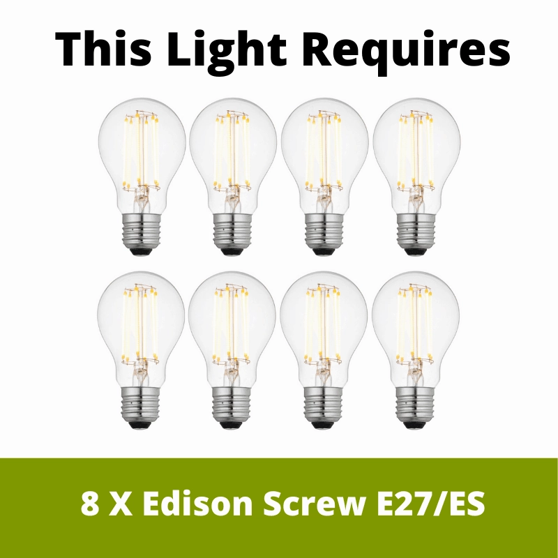 Eglo Townshend 4 8 Light Brown Letal Bar Ceiling Pendant