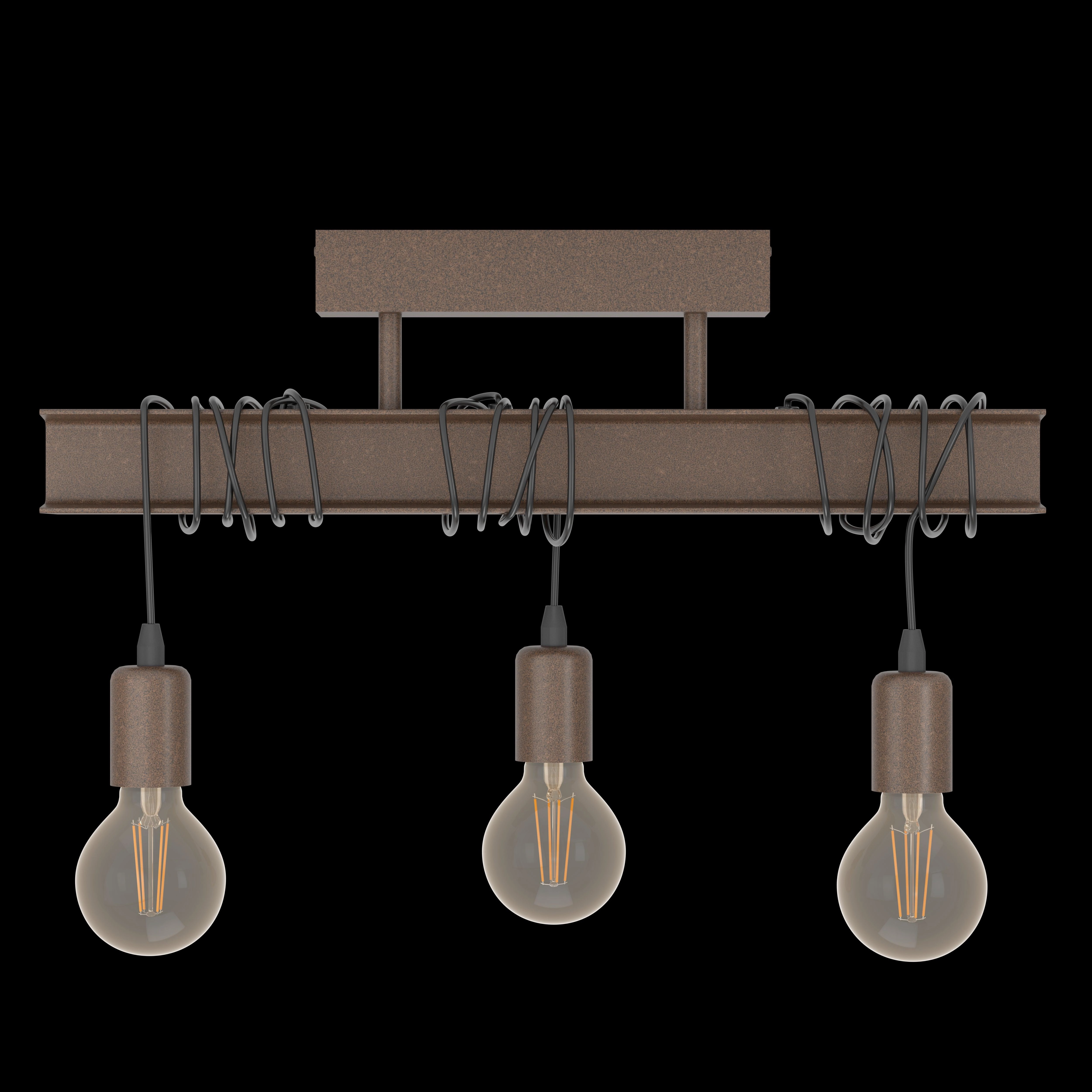 Eglo Townshend 4 Brown Metal 3 Light Adjustable Bar Pendant