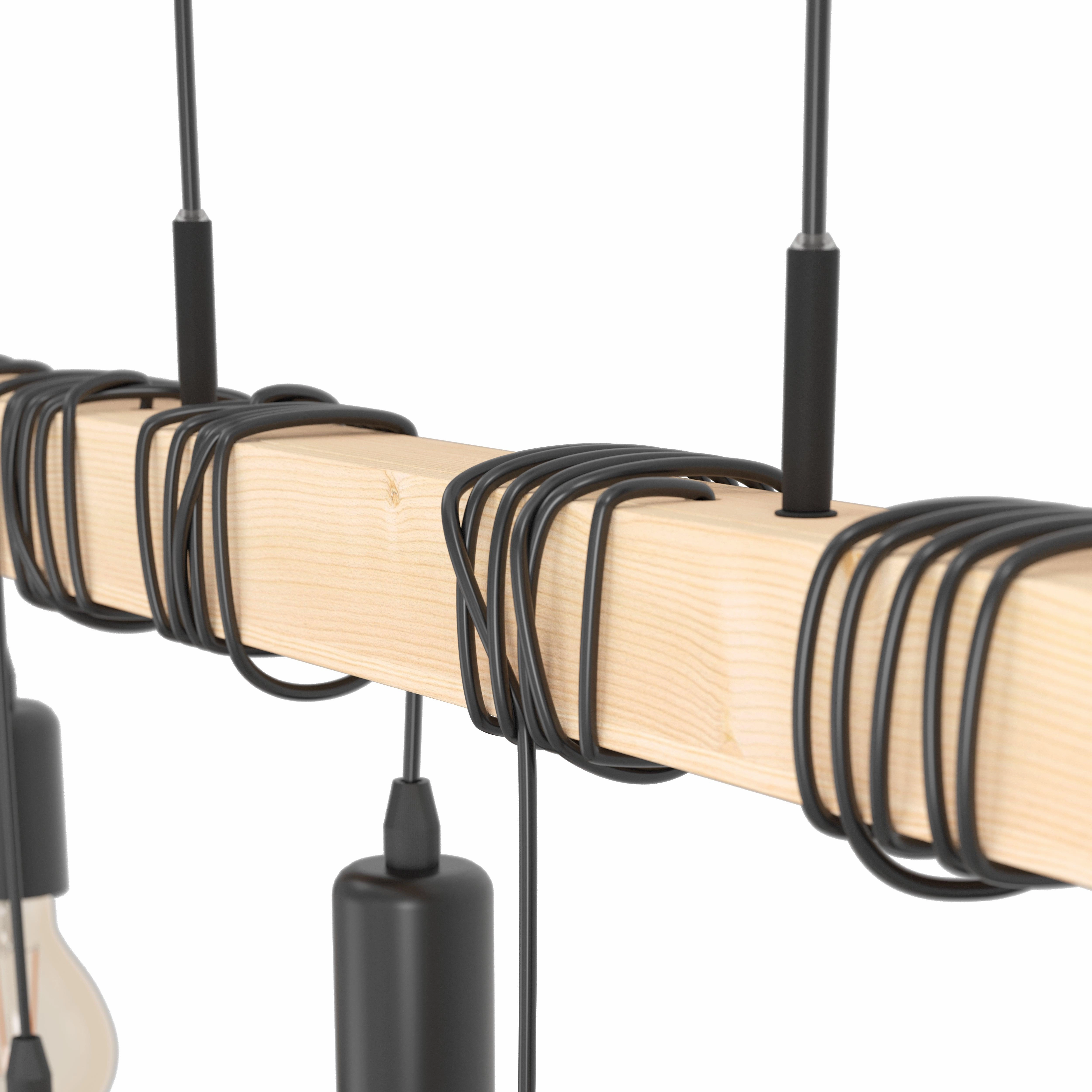 Eglo Townshend 6 Light Wooden Beam Ceiling Pendant