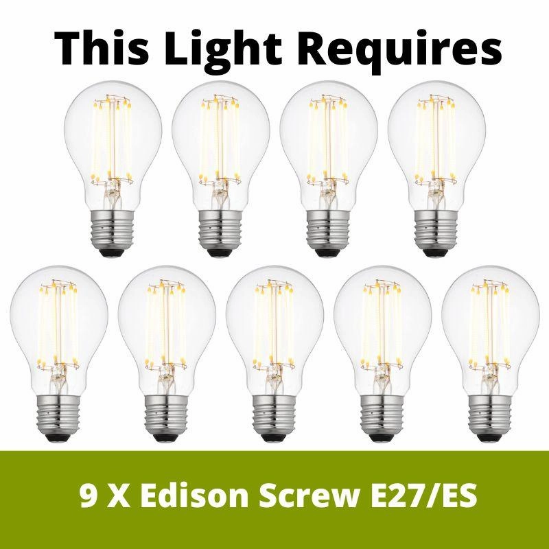 Eglo Townshend 9 Light Wooden Beam Adjustable Bar Ceiling Pendant