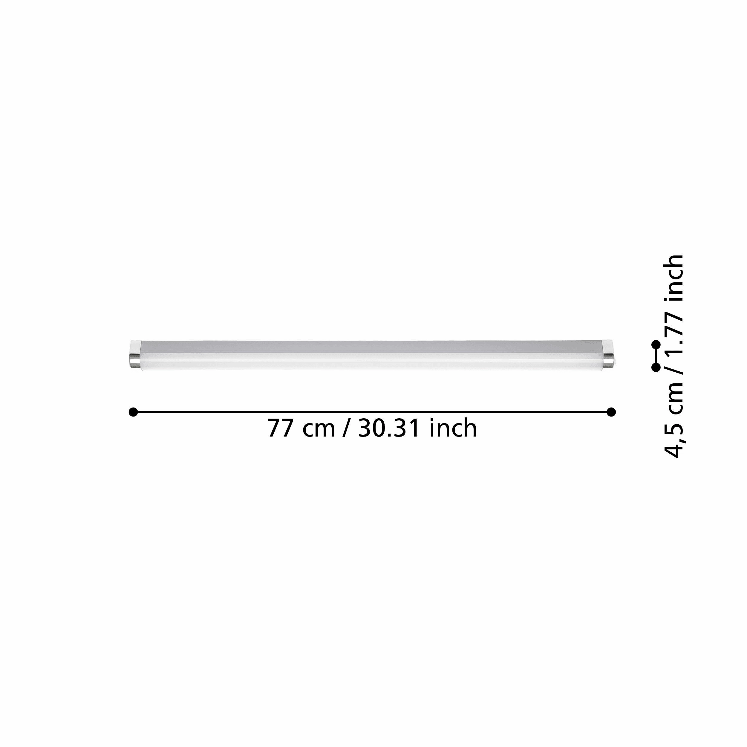 Eglo Tragacete 1 IP44 Chrome Bathroom Wall / Mirror Light 77cm