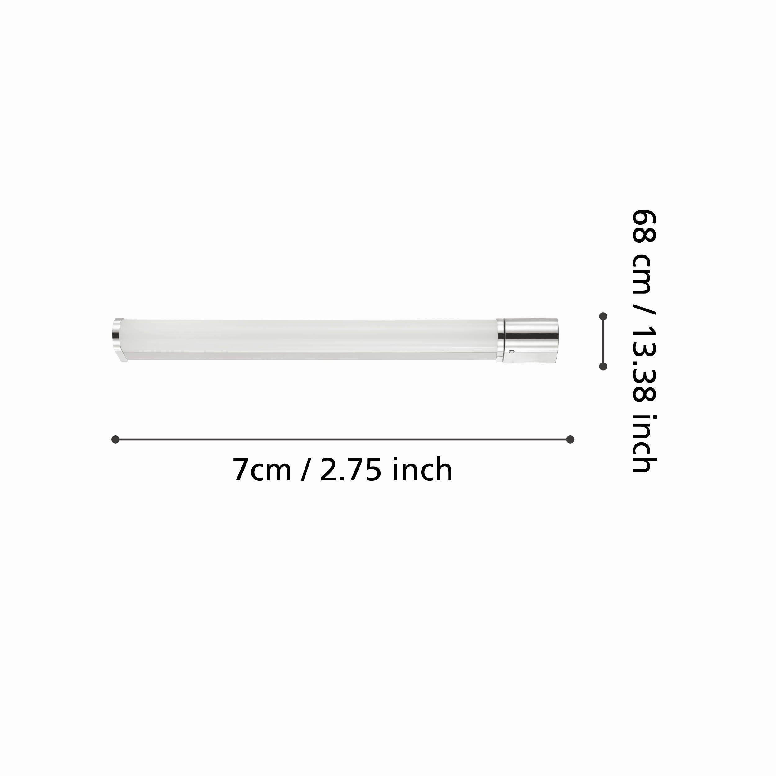 Eglo Tragacete 1 IP44 LED Chrome Bathroom Wall / Mirror - 68cm