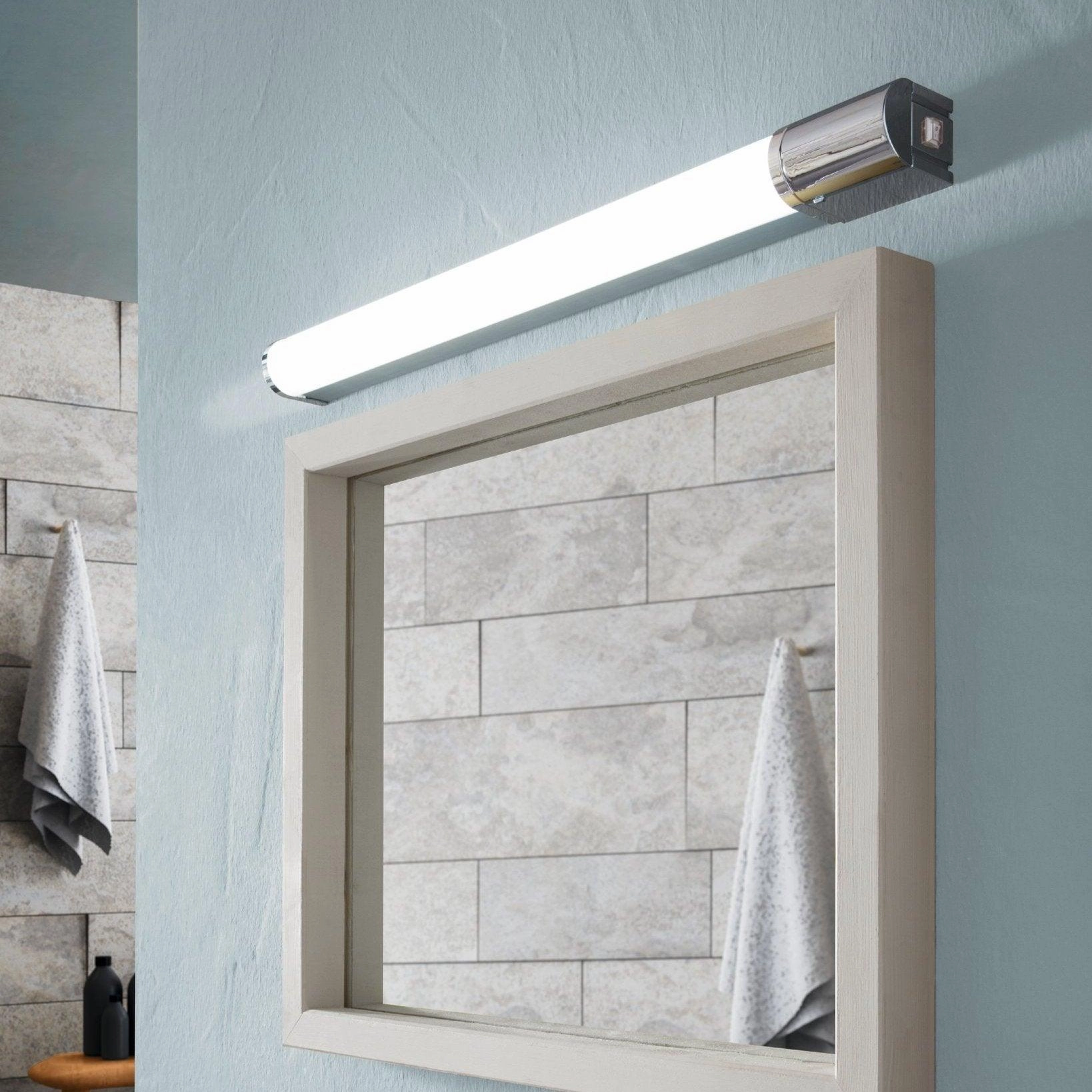Eglo Tragacete 1 IP44 LED Chrome Bathroom Wall / Mirror - 68cm