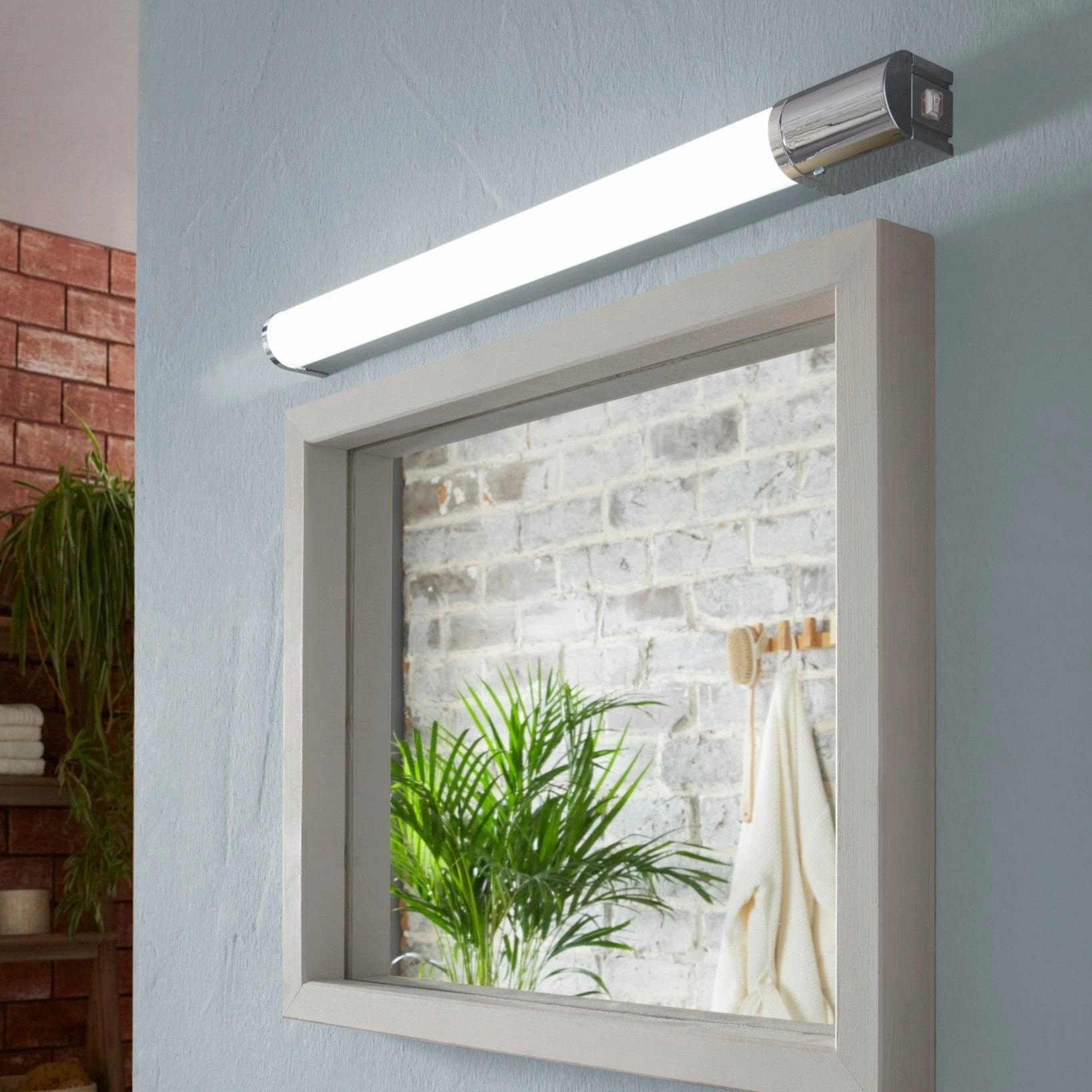 Eglo Tragacete 1 IP44 LED Chrome Bathroom Wall / Mirror - 68cm