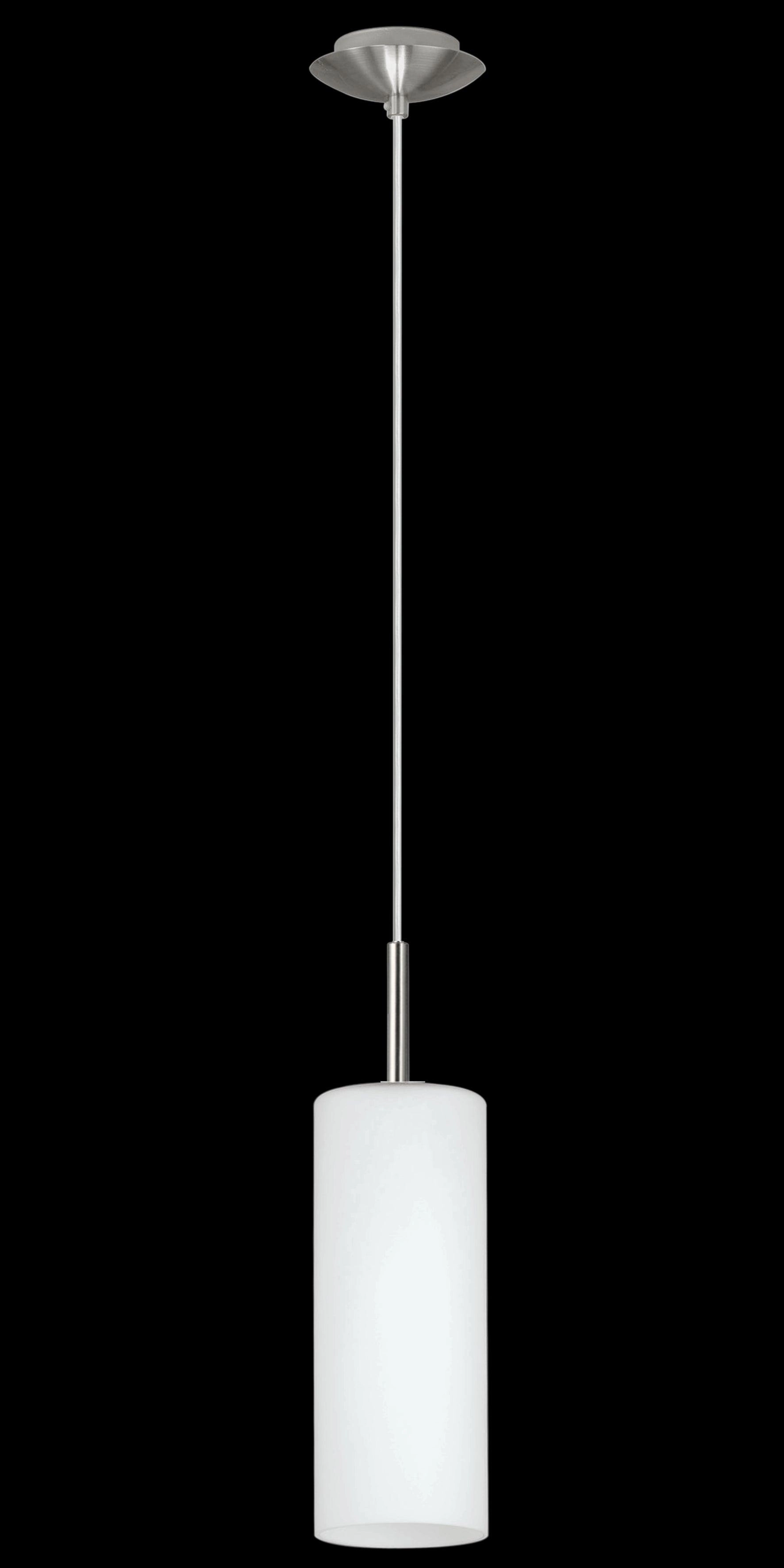 Eglo Troy 3 White Satin Glass & Nickel Ceiling Pendant