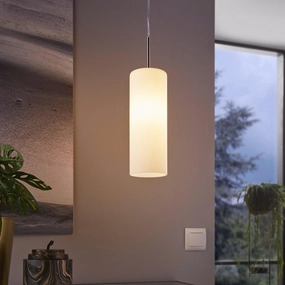 Eglo Troy 3 White Satin Glass & Nickel Ceiling Pendant flush mount ceiling fixture