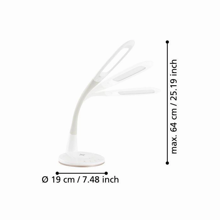 Eglo Trunca White LED Flexible Touch Desk Lamp