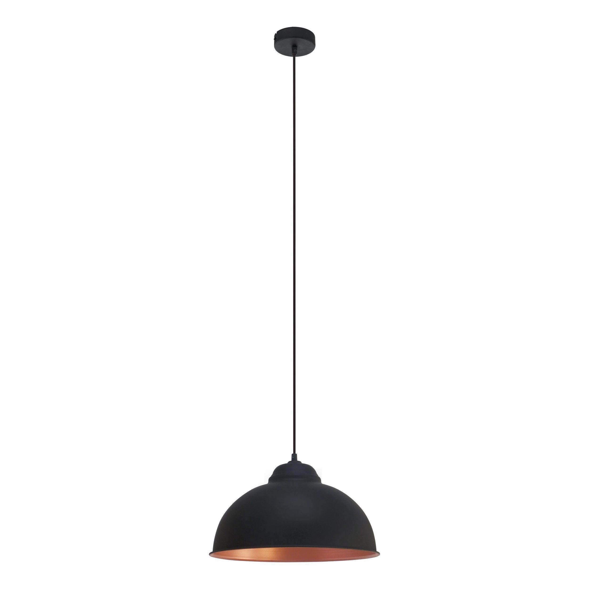 Eglo Truro 2 Black & Copper Ceiling Pendant