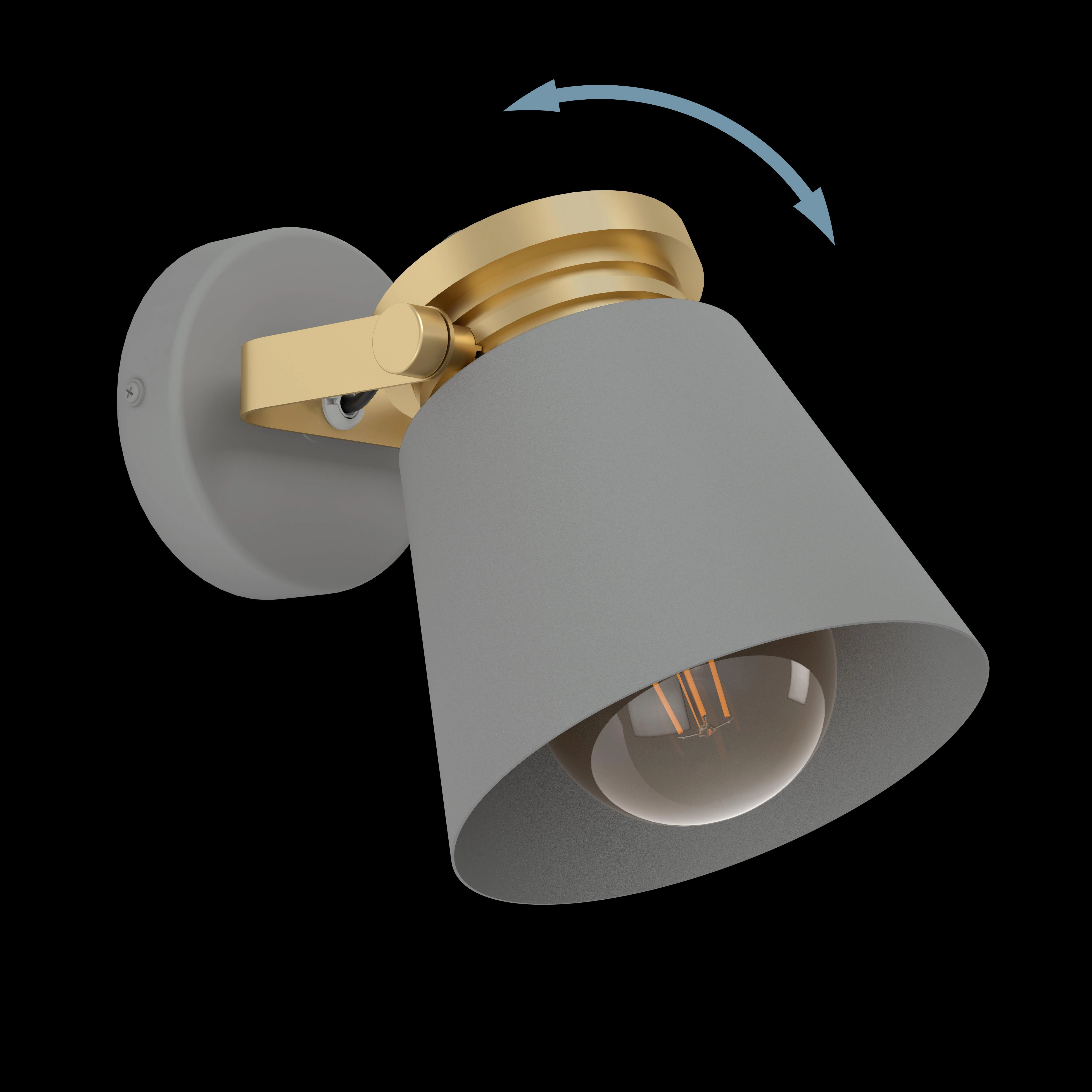 Eglo Twicken Grey & Gold Wall Spotlight
