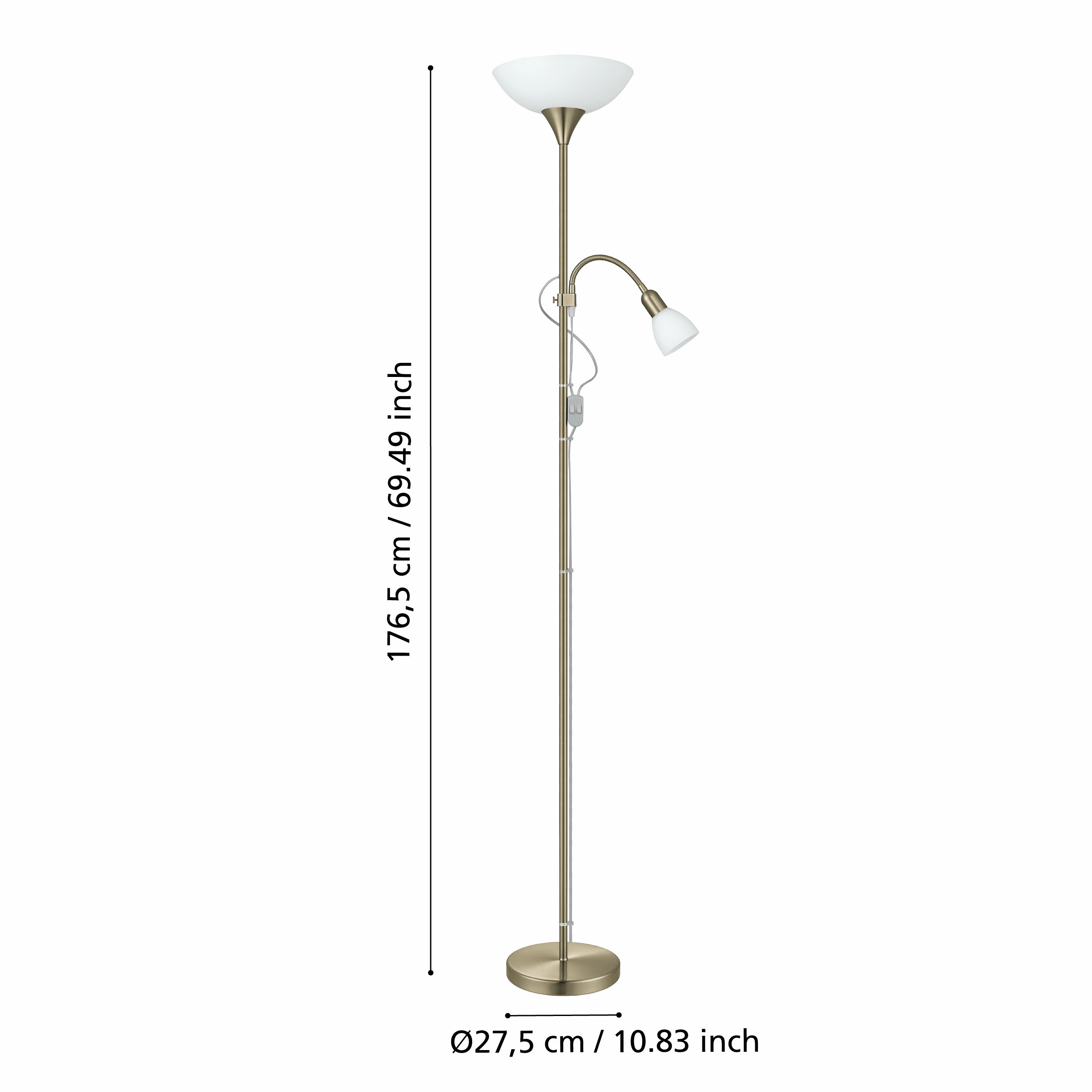 Eglo Up 2 Bronze Mother & Child Floor Lamp