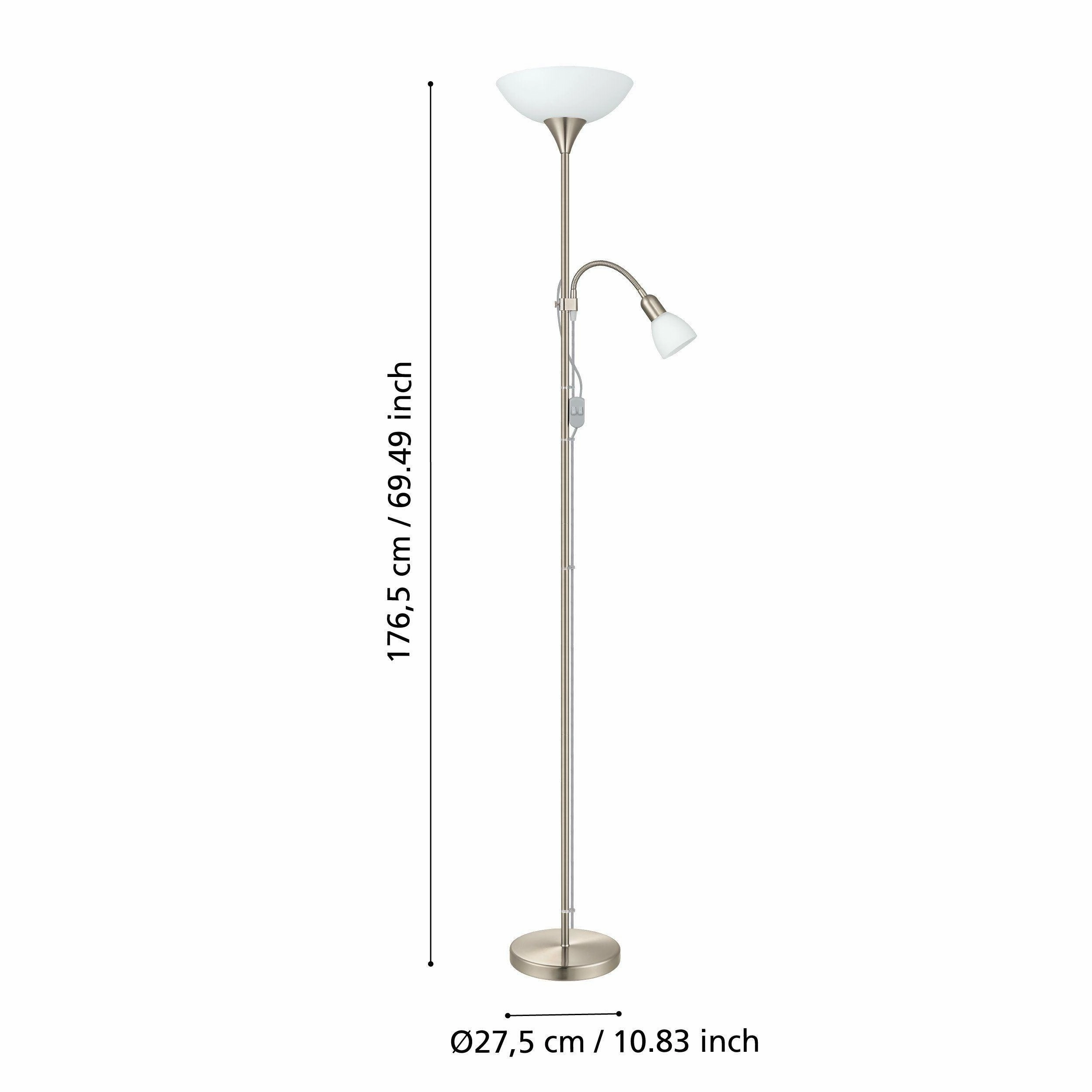 Eglo Up 2 Mother & Child Nickel Floor Lamp