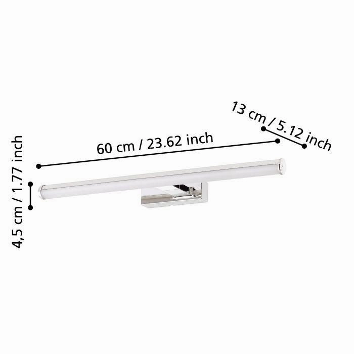 Eglo Vadumi IP44 Chrome LED Bathroom Wall light - 60cm