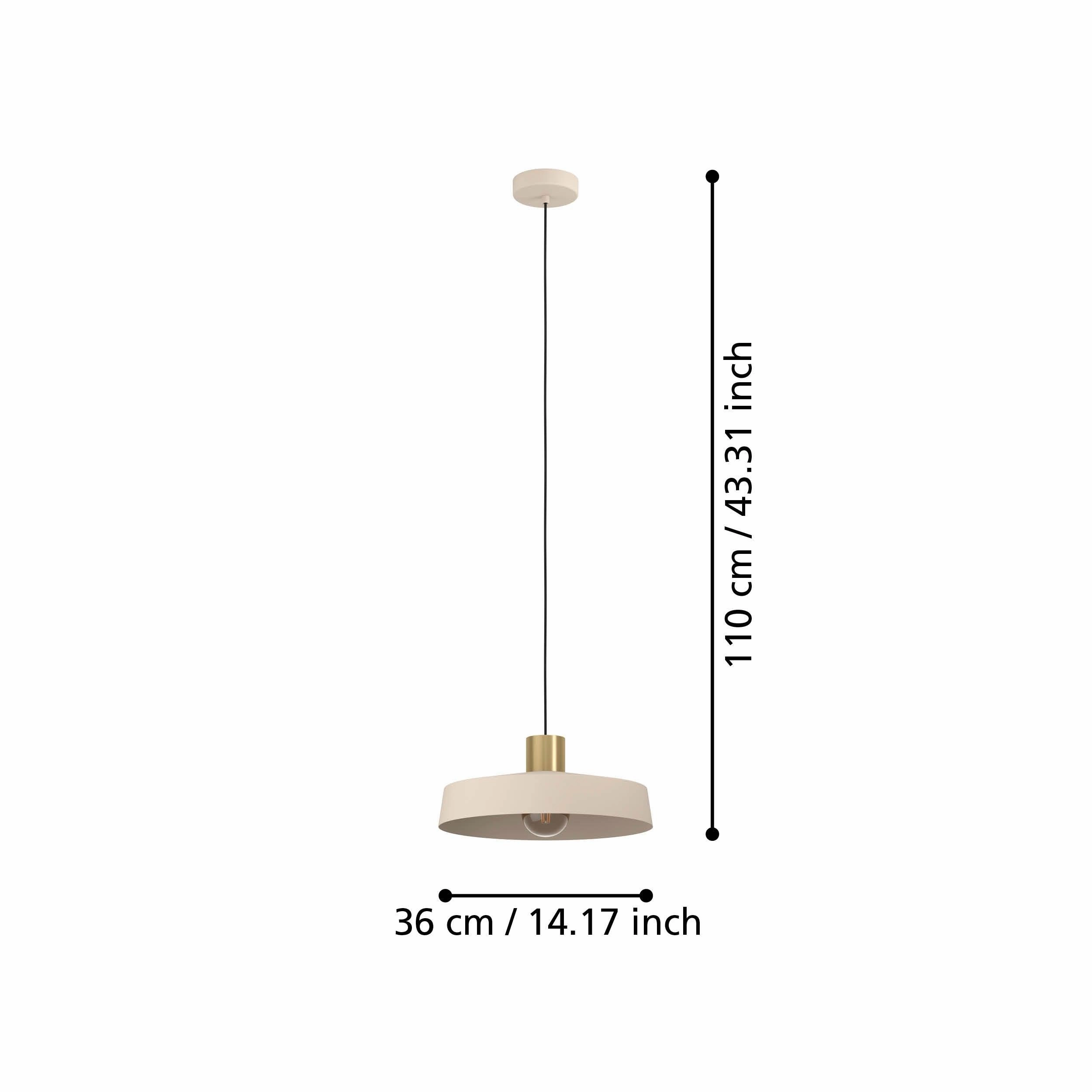 Eglo Valdiola Round Sand & Brass Ceiling Pendant