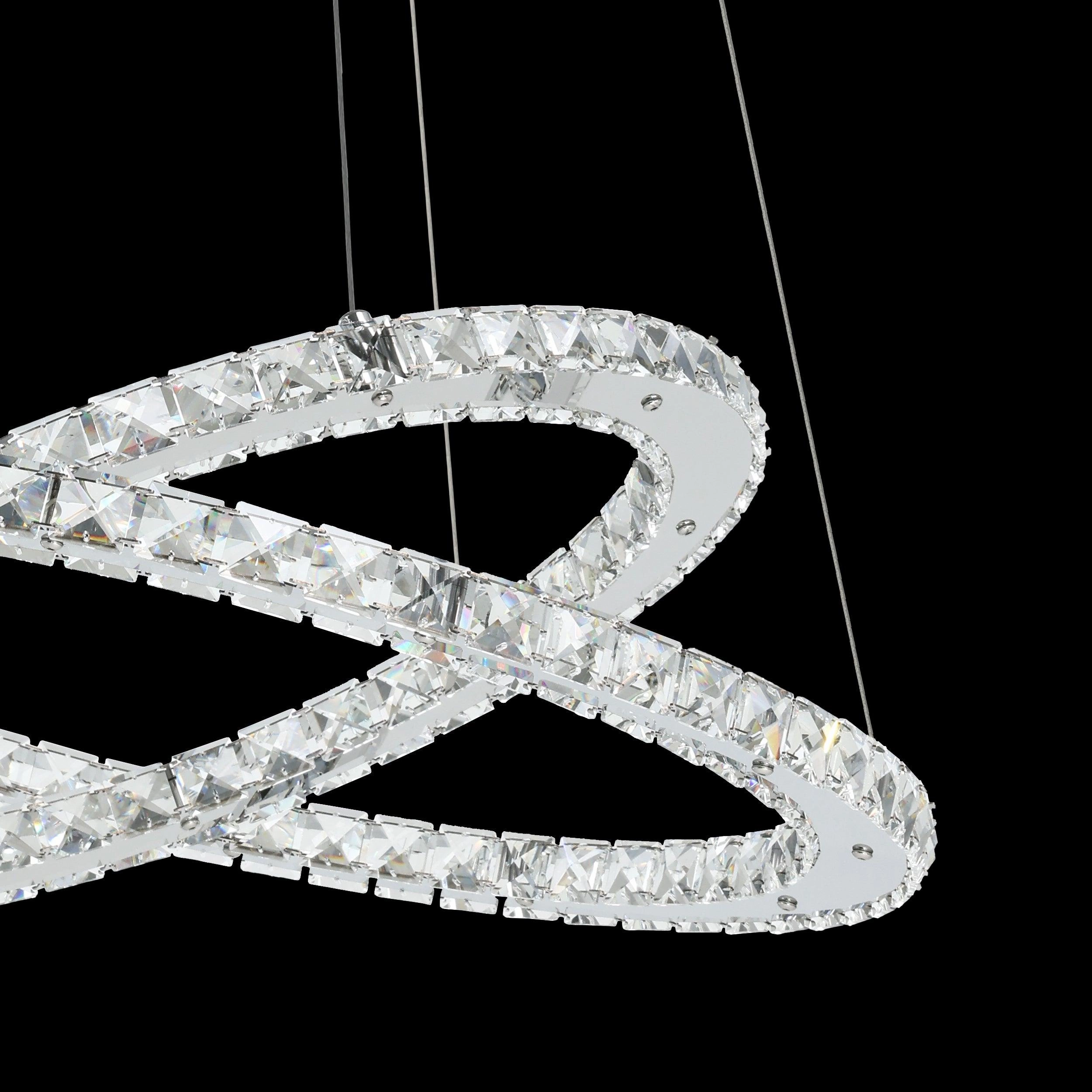 Eglo Varrazo LED Chrome & Glass Crystal Ceiling Pendant