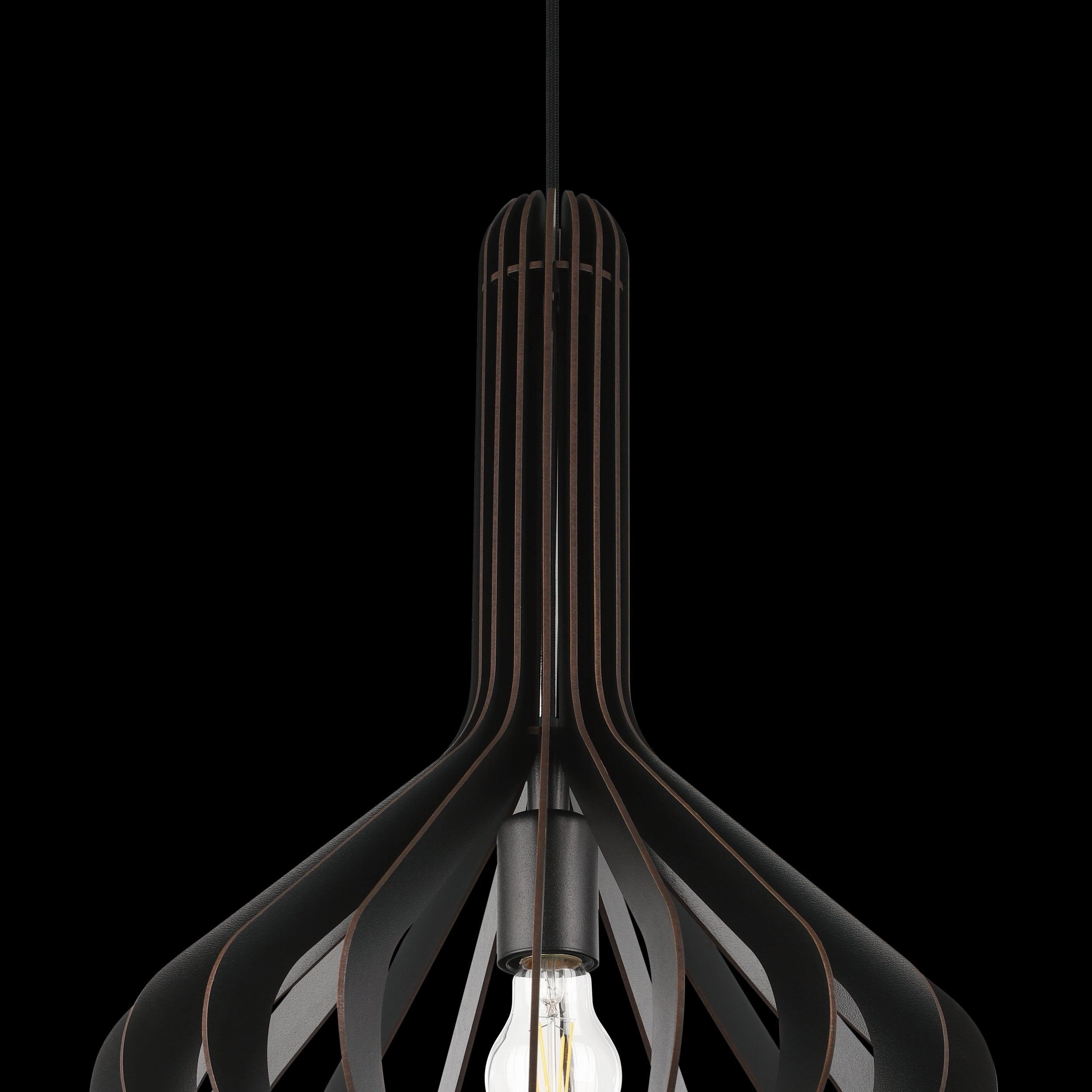 Eglo Velasco Spherical Black Wood Pendant