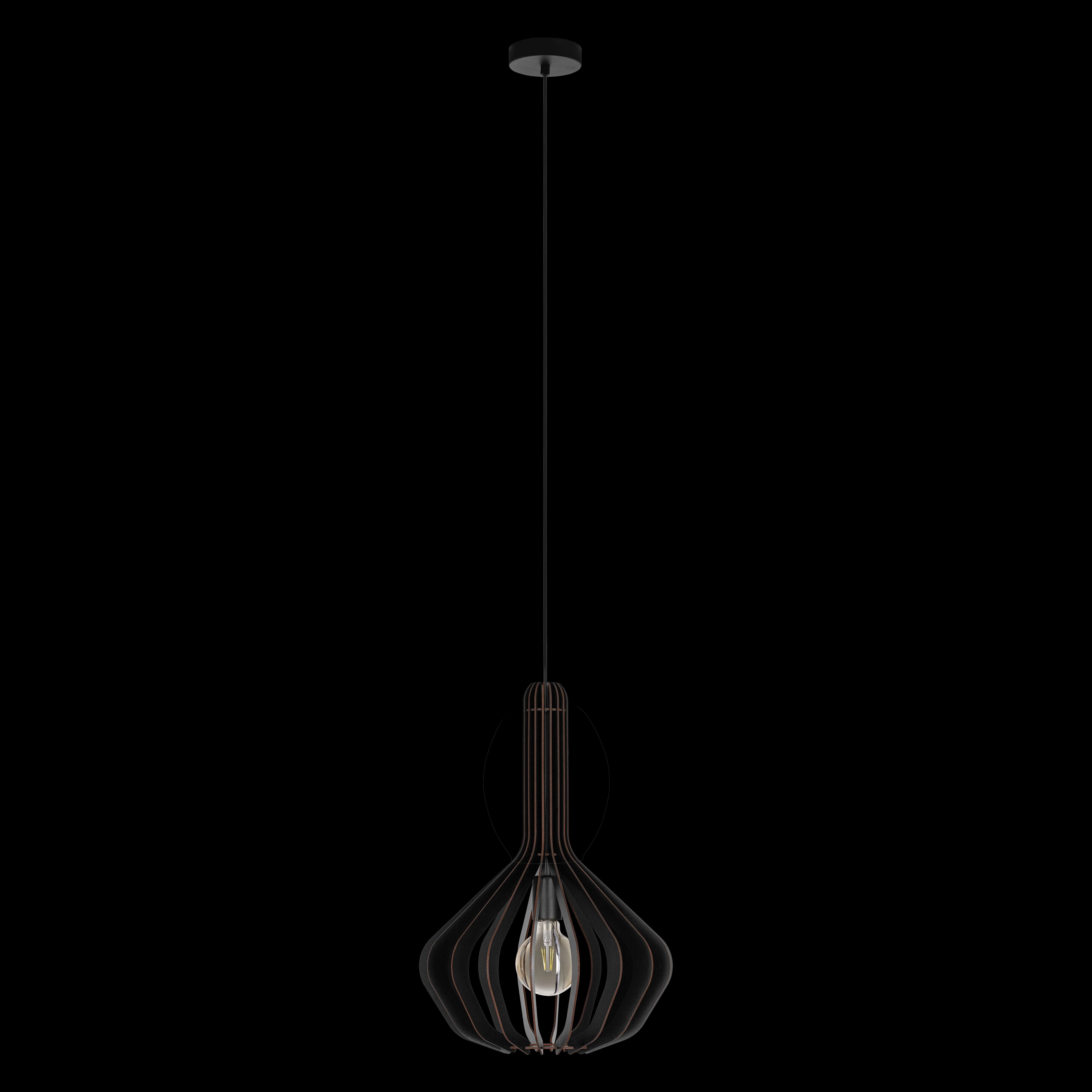 Eglo Velasco Spherical Black Wood Pendant