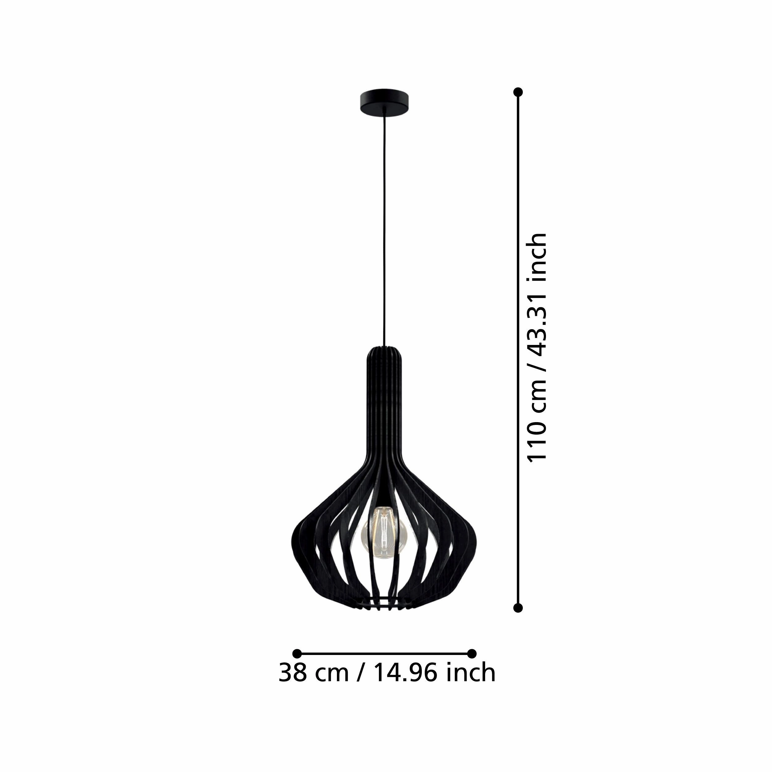 Eglo Velasco Spherical Black Wood Pendant