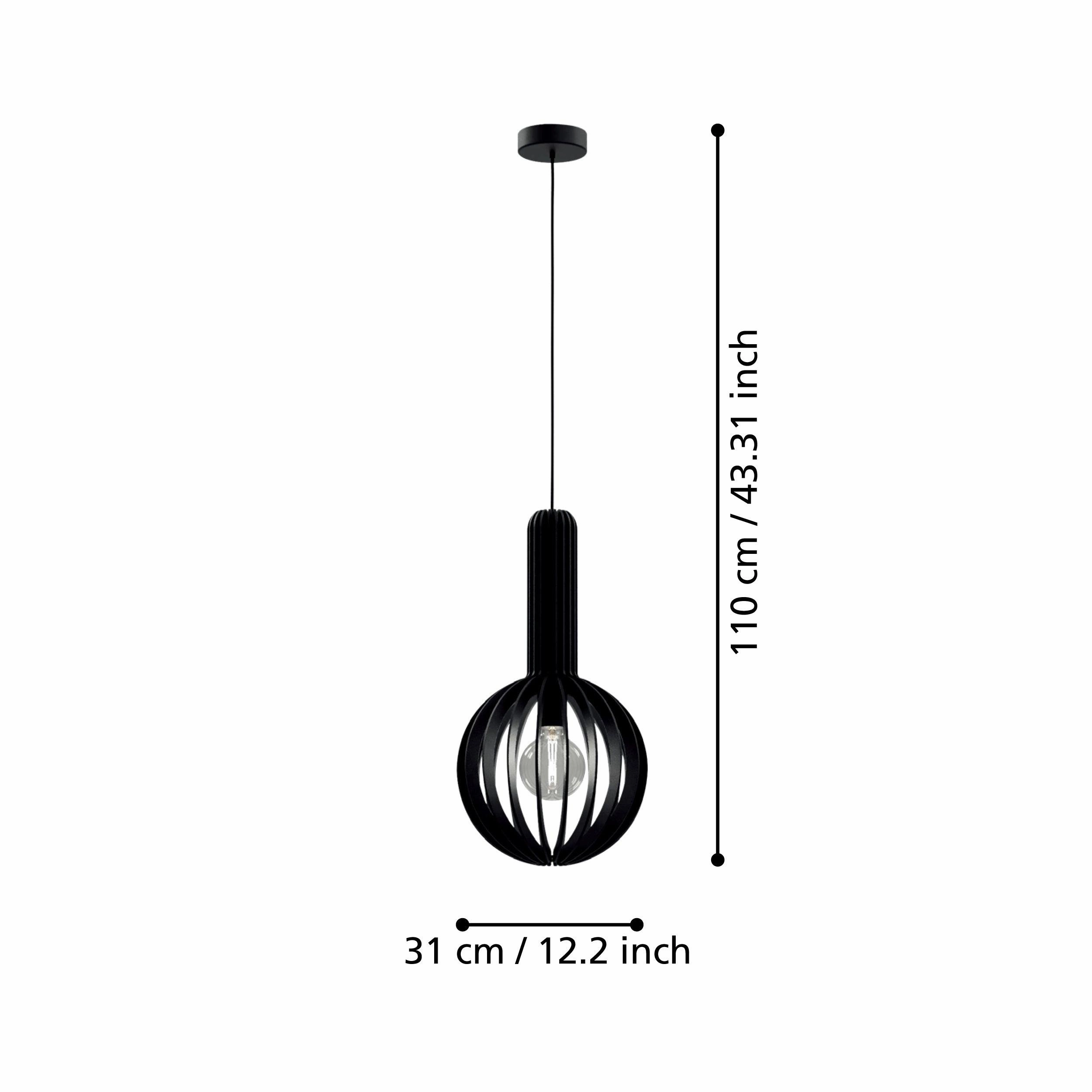Eglo Velasco Spherical Black Wood Segment Pendant