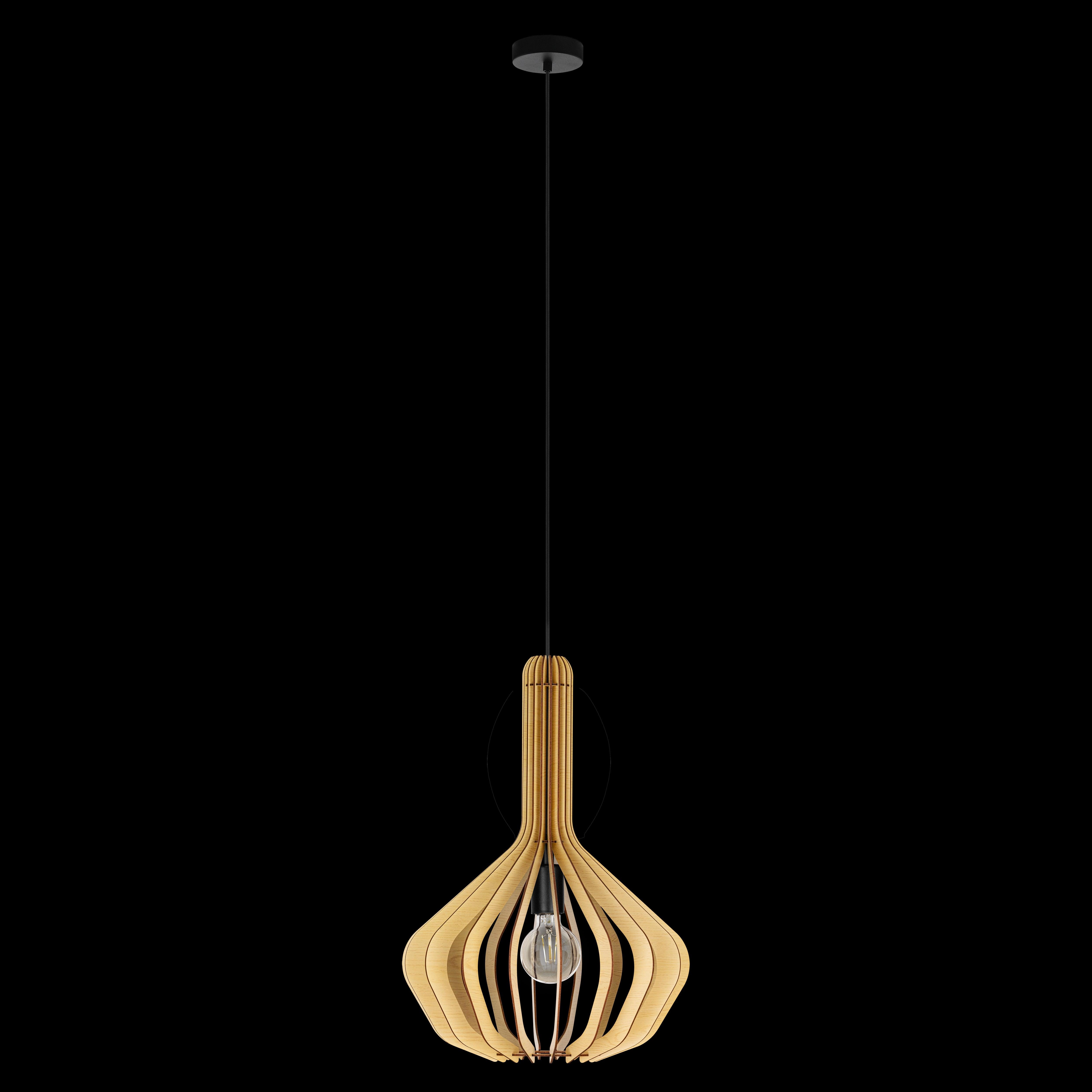 Eglo Velasco Spherical Light Wood Segment Pendant