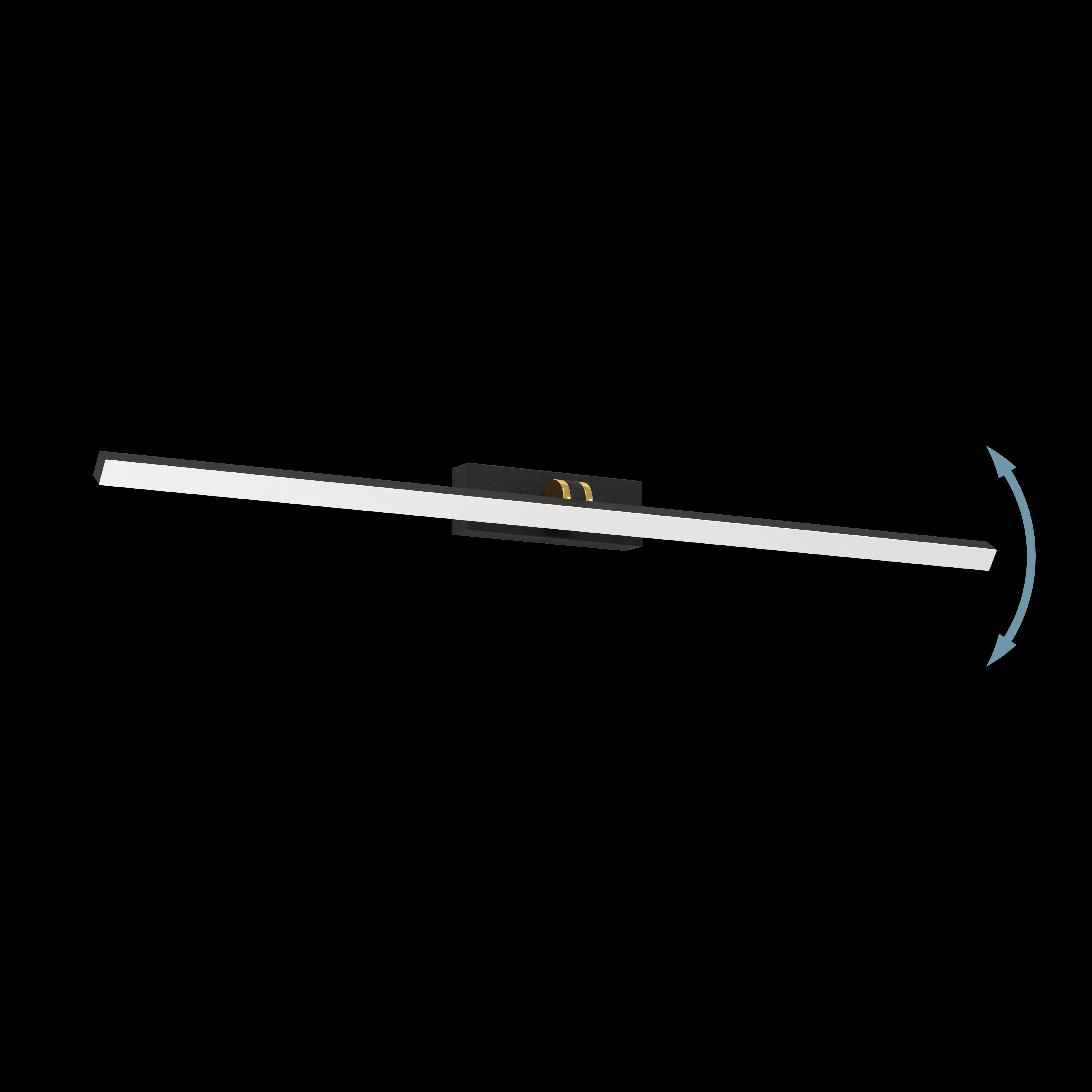 Eglo Verdello IP44 Black LED Bathroom Wall / Mirror Light - 60cm