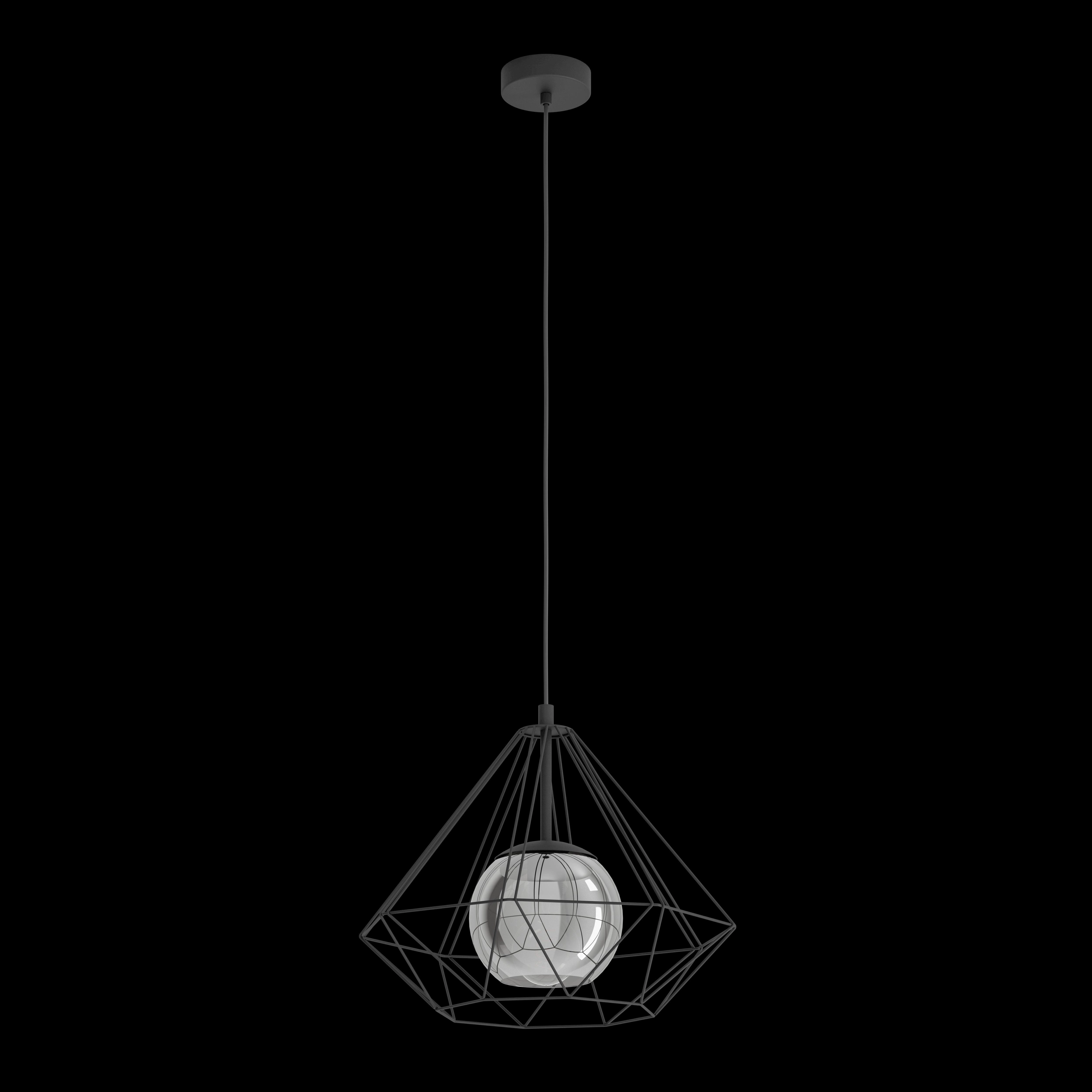 Eglo Vernham Black Diamond Shaped Wire Ceiling Pendant