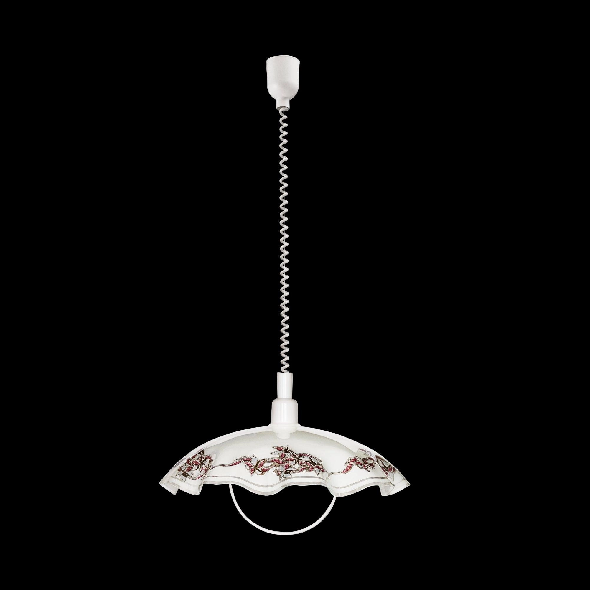 Eglo Vetro Floral Patterned White Glass Ceiling Pendant