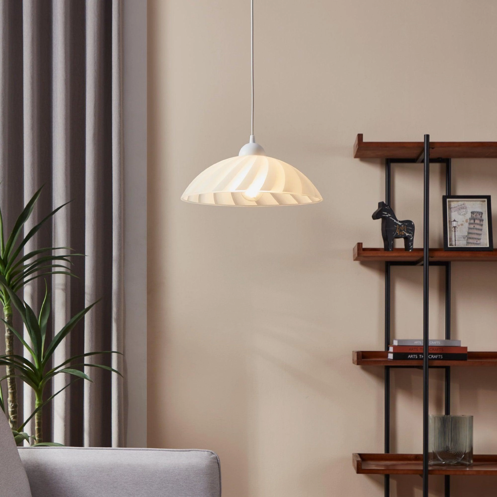 Eglo Vetro Round Satin Glass Ceiling Pendant sleek LED ceiling lamp