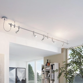 Eglo Vilanova 5 Light Chrome Track Lighting System weatherproof garden light