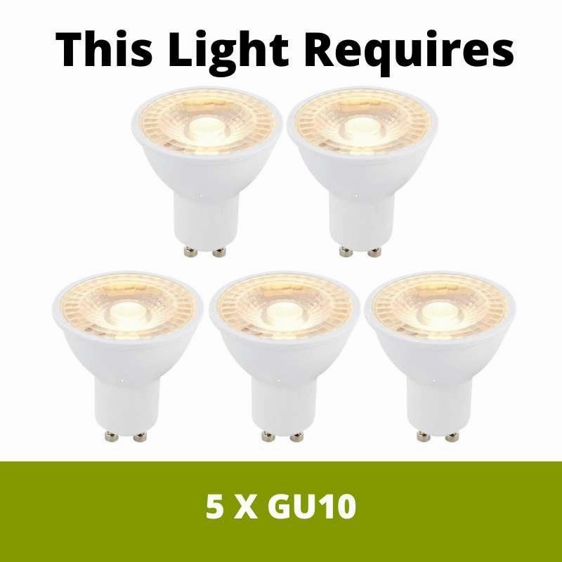 Eglo Vilanova 5 Light Chrome Track Lighting System