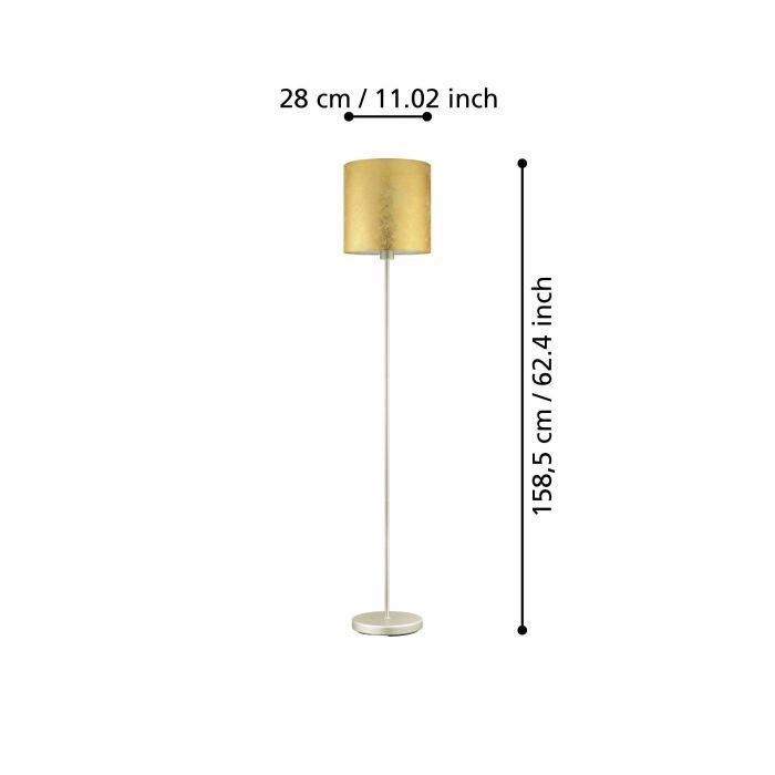 Eglo Viserbella Champagne Floor Lamp - Gold Leaf Style Shade
