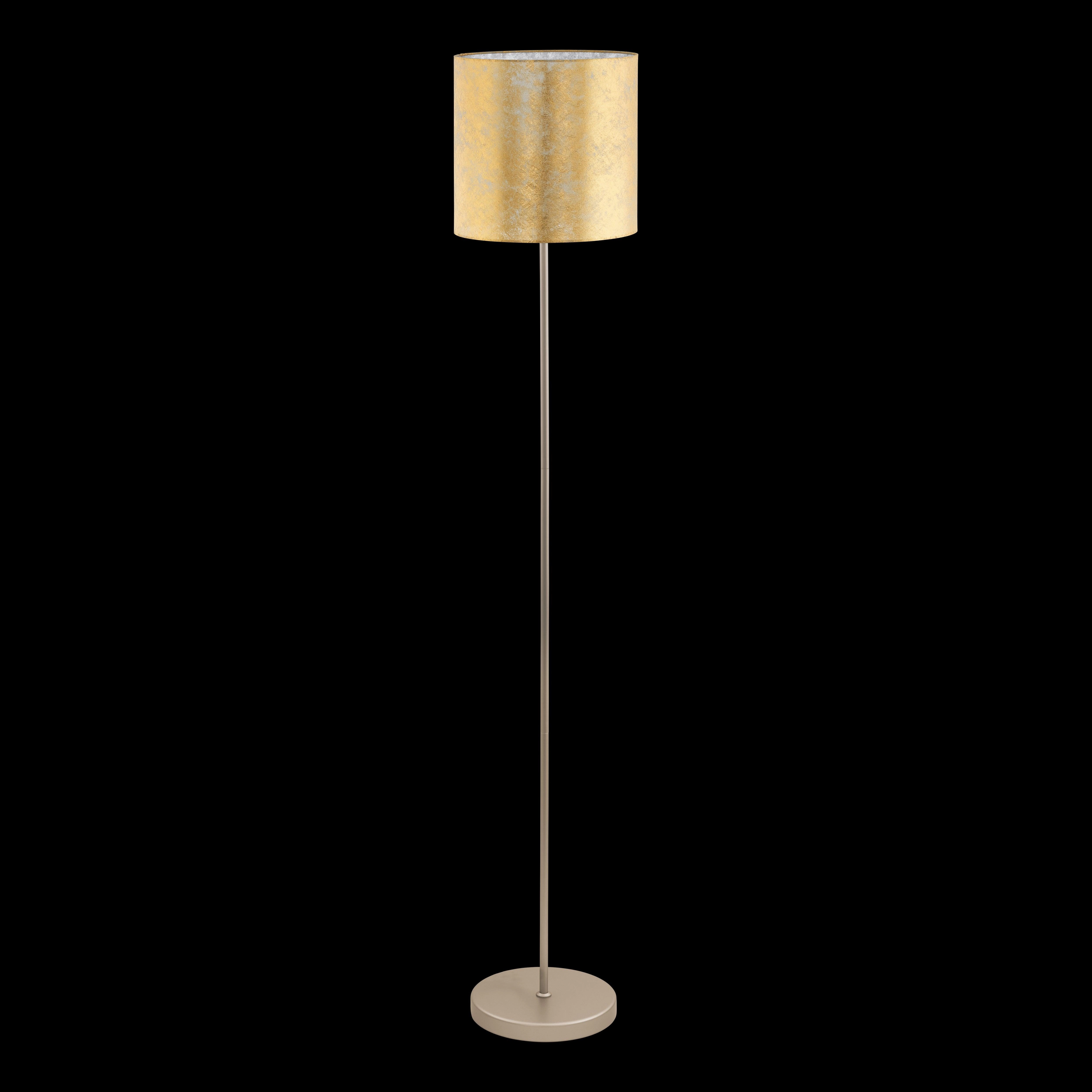 Eglo Viserbella Champagne Floor Lamp - Gold Leaf Style Shade