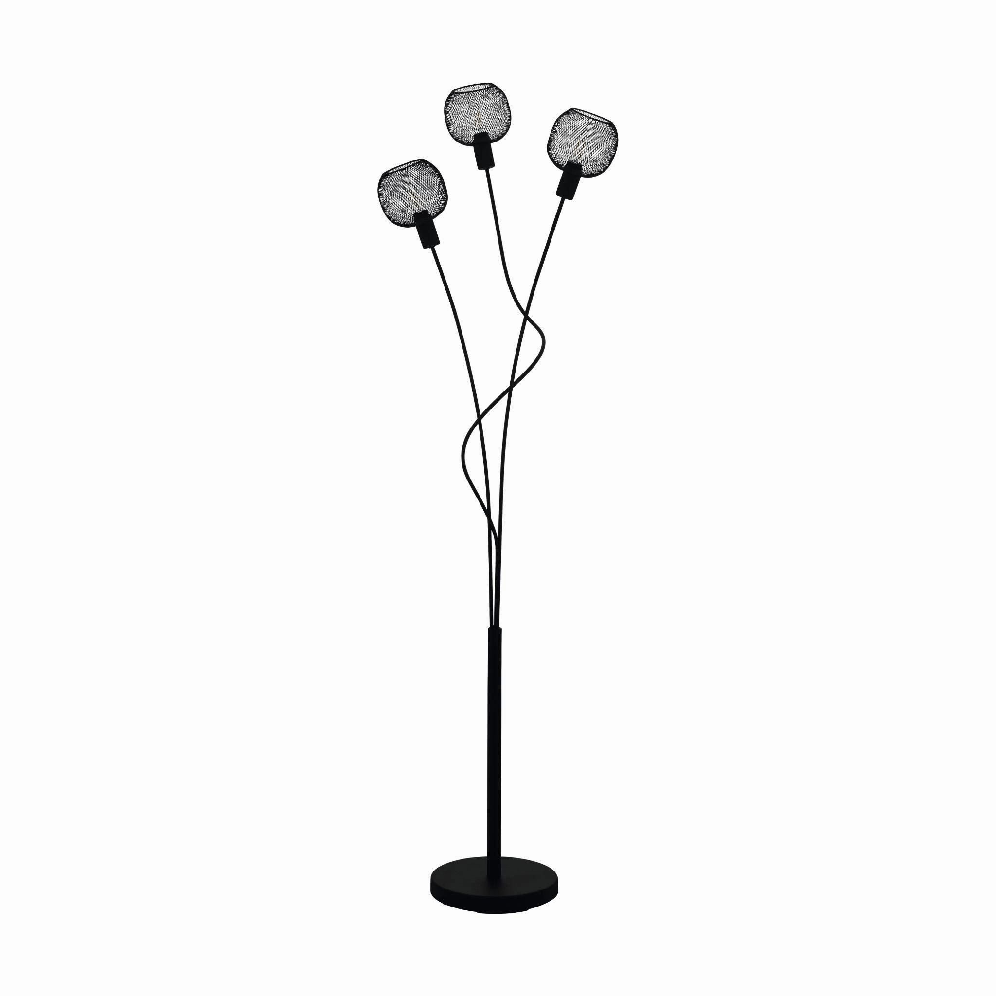 Eglo Wrington 1 Black 3 Light Floor Lamp With Mesh Shades creative lampshade design