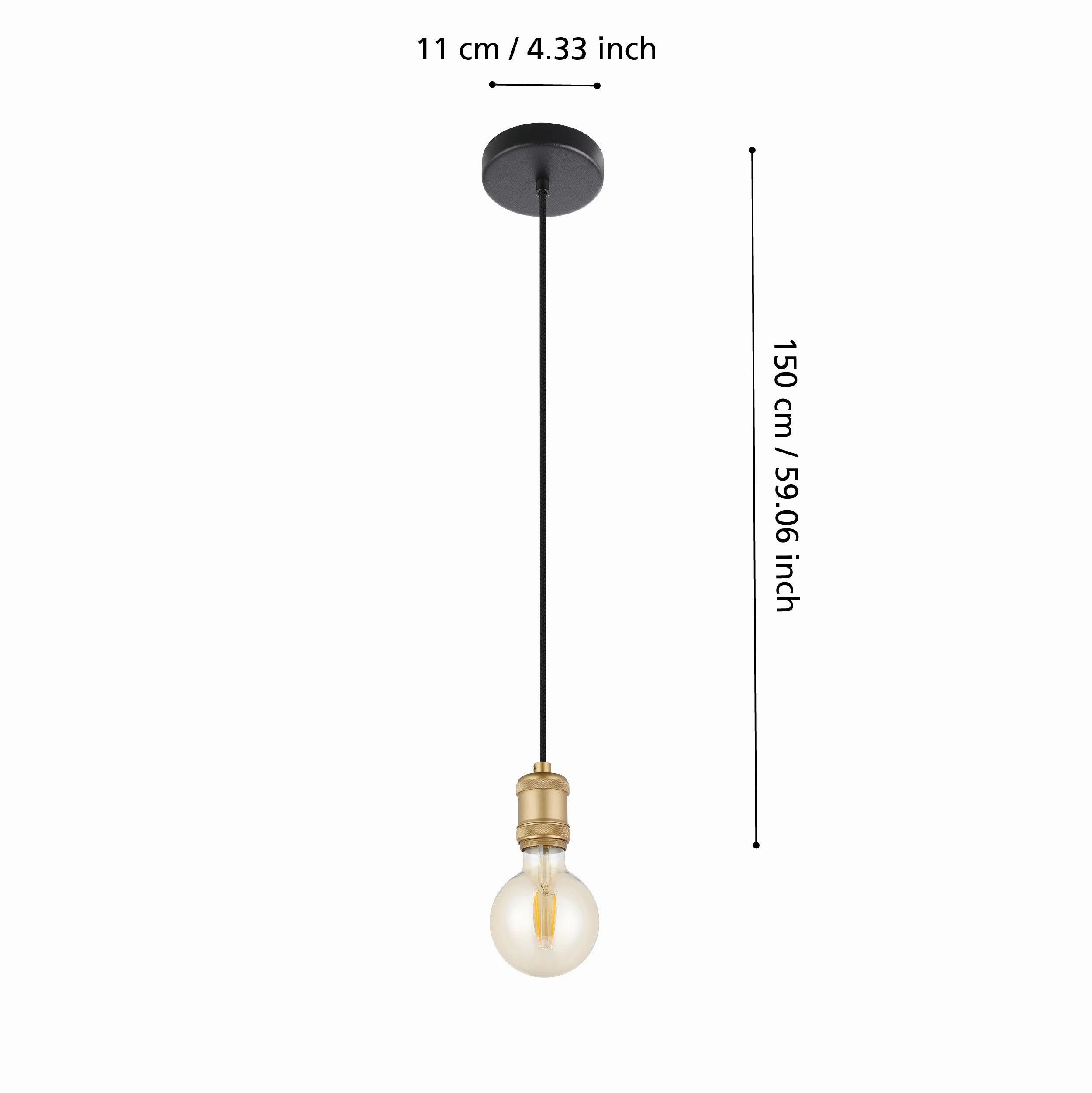Eglo Yorth Black & Gold Nickel Cable Set Ceiling Pendant