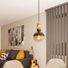Eglo Yorth Black & Gold Nickel Cable Set Ceiling Pendant flush mount ceiling fixture