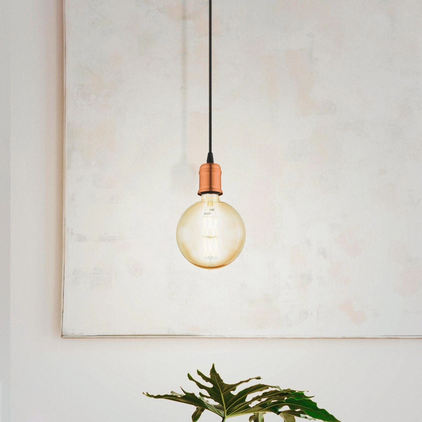 Eglo Yorth Copper Hanging Ceiling Pendant flush mount ceiling fixture