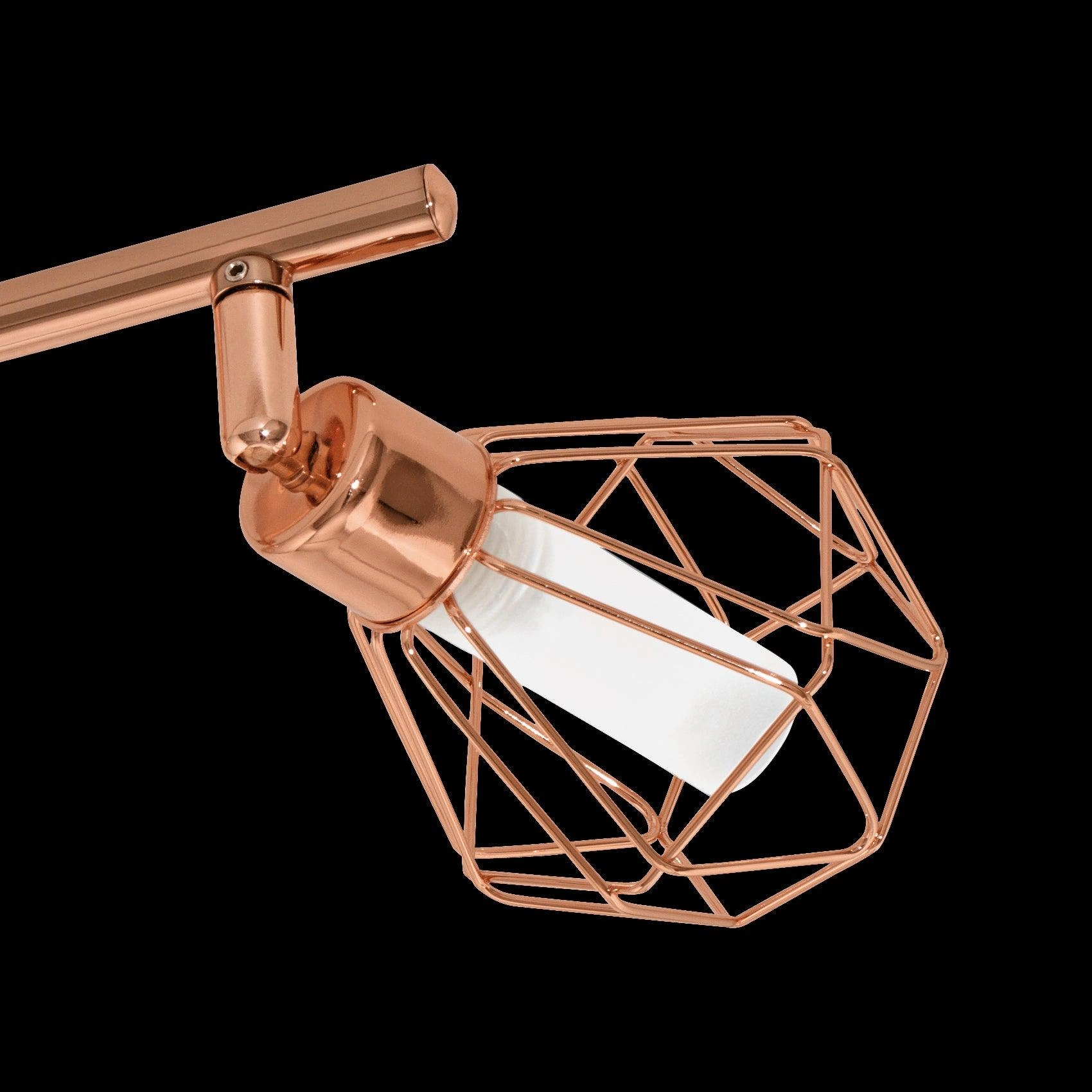 Eglo Zapata Copper Wire Caged 3 Light Bar Spotlight