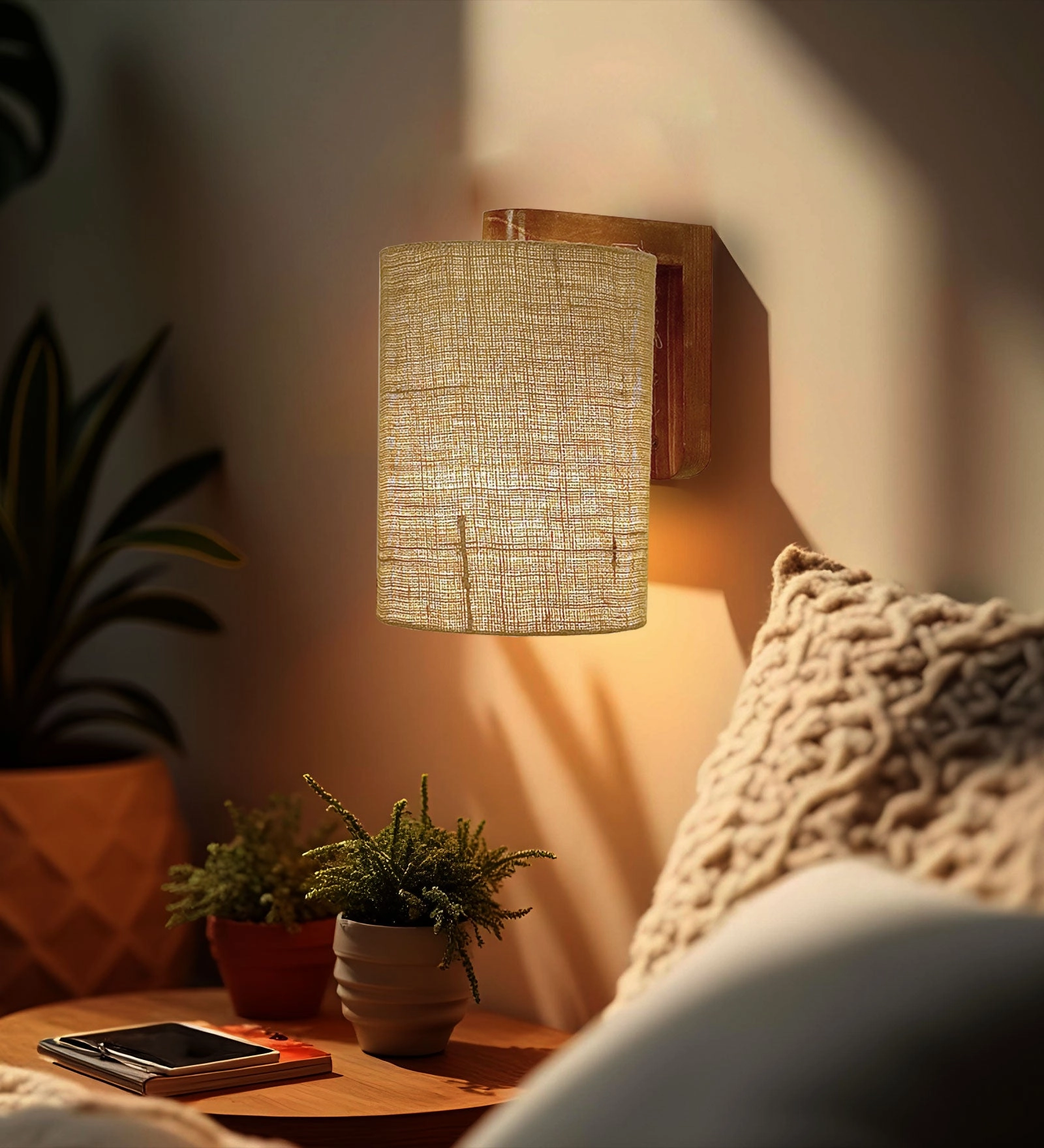 Elementary Brown Wooden Wall Light (BULB NOT INCLUDED) decorative ceiling fixture