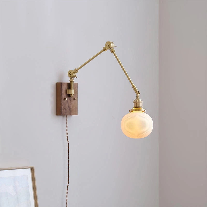 Elia Swing Arm Plug In Wall Lamp