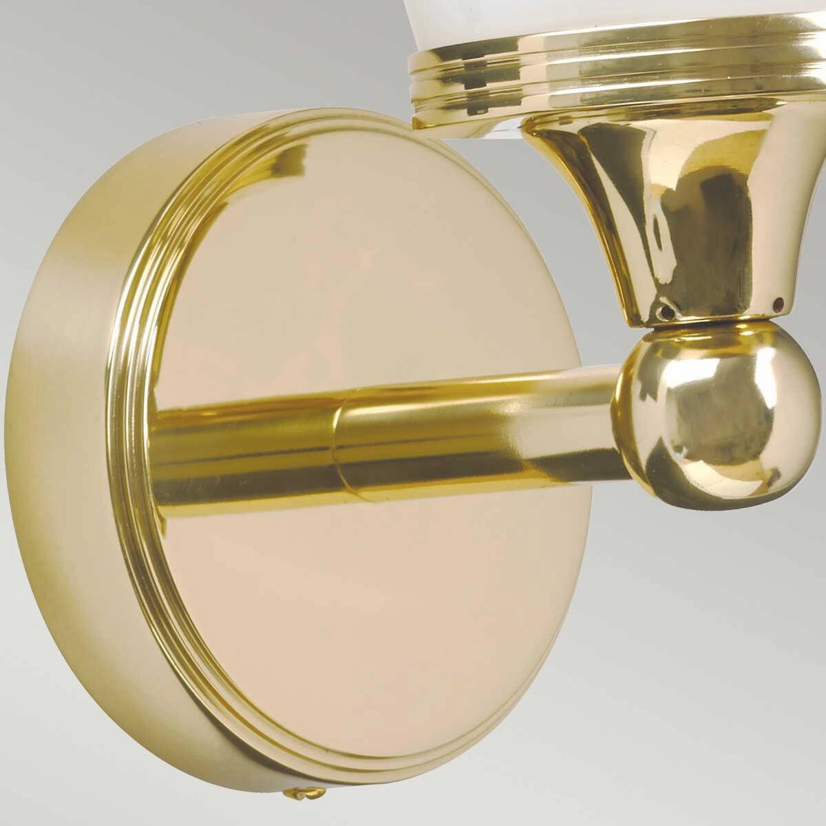 Eliot Polished Brass Finish Solid Brass Bathroom Wall Light