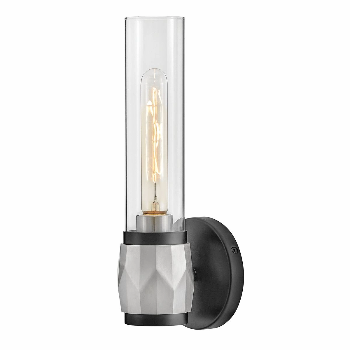 Ellison Black with Brushed Nickel Wall Light.