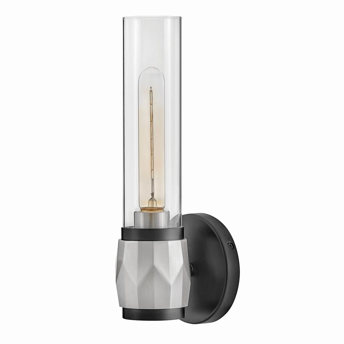 Ellison Black with Brushed Nickel Wall Light.