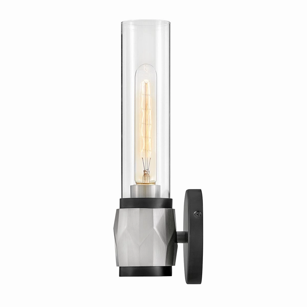 Ellison Black with Brushed Nickel Wall Light.