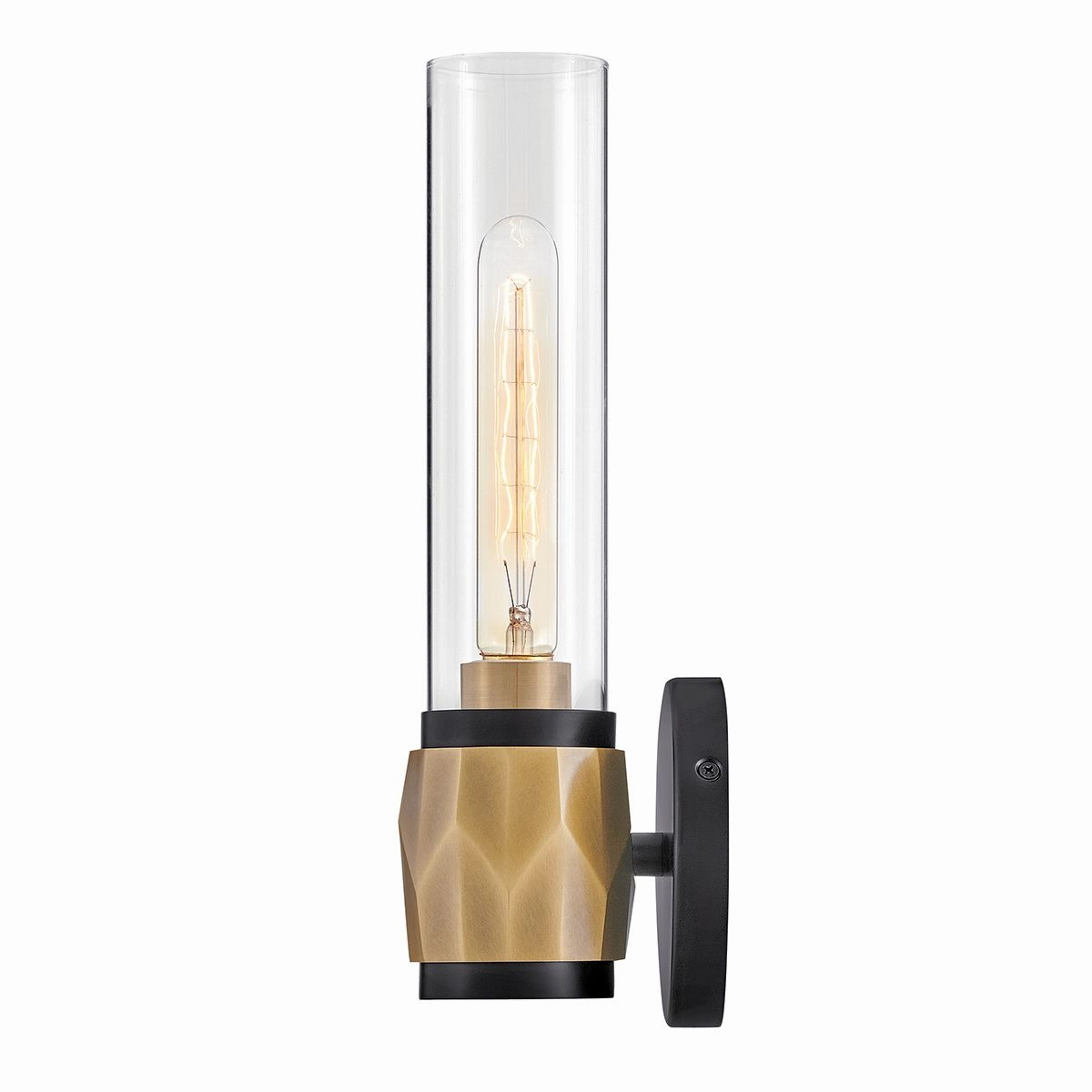 Ellison Black with Heritage Brass Wall Light.
