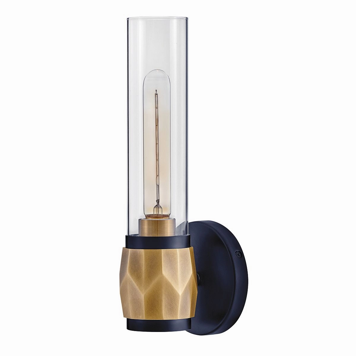 Ellison Black with Heritage Brass Wall Light.